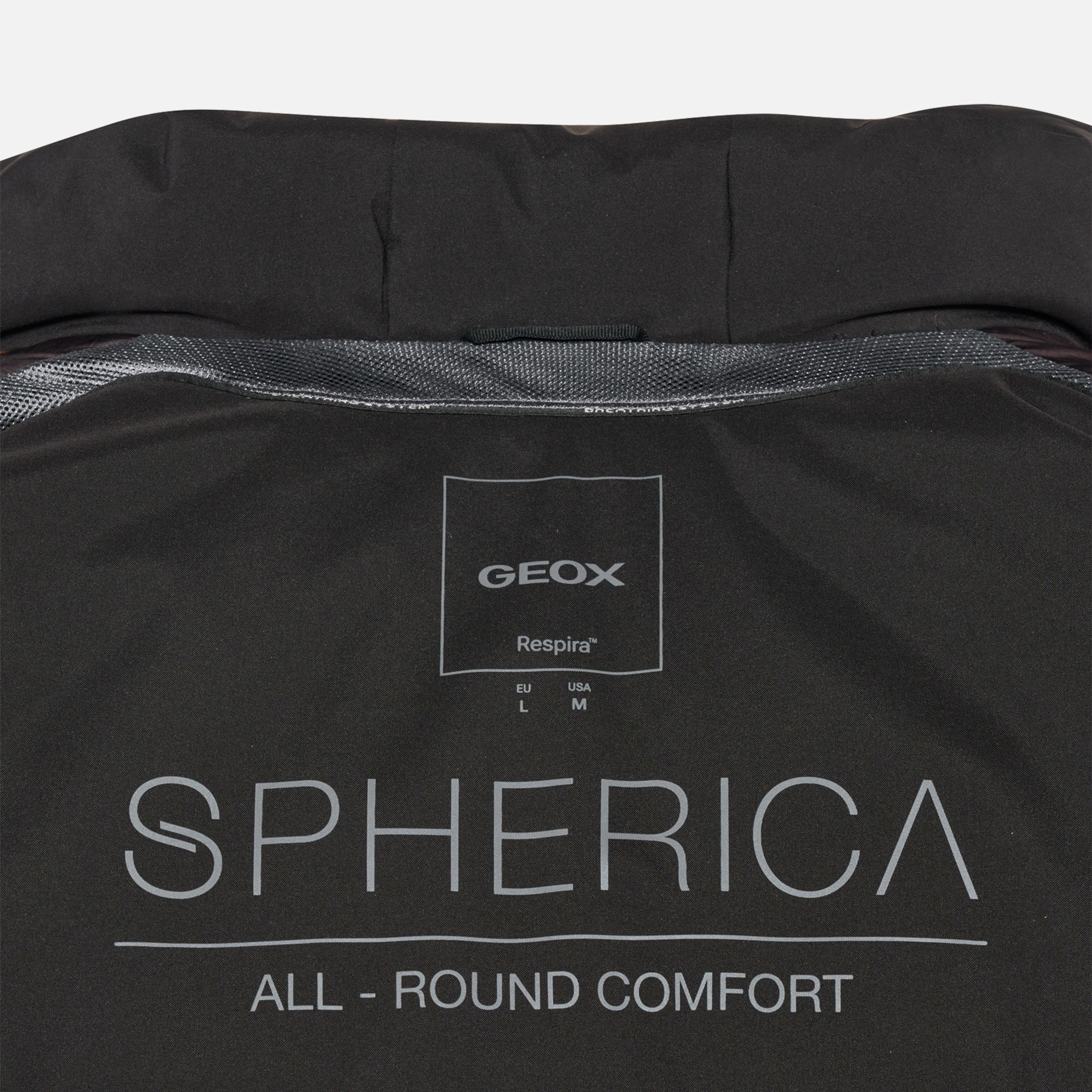 Czarna męska parka Geox Spherica - 010