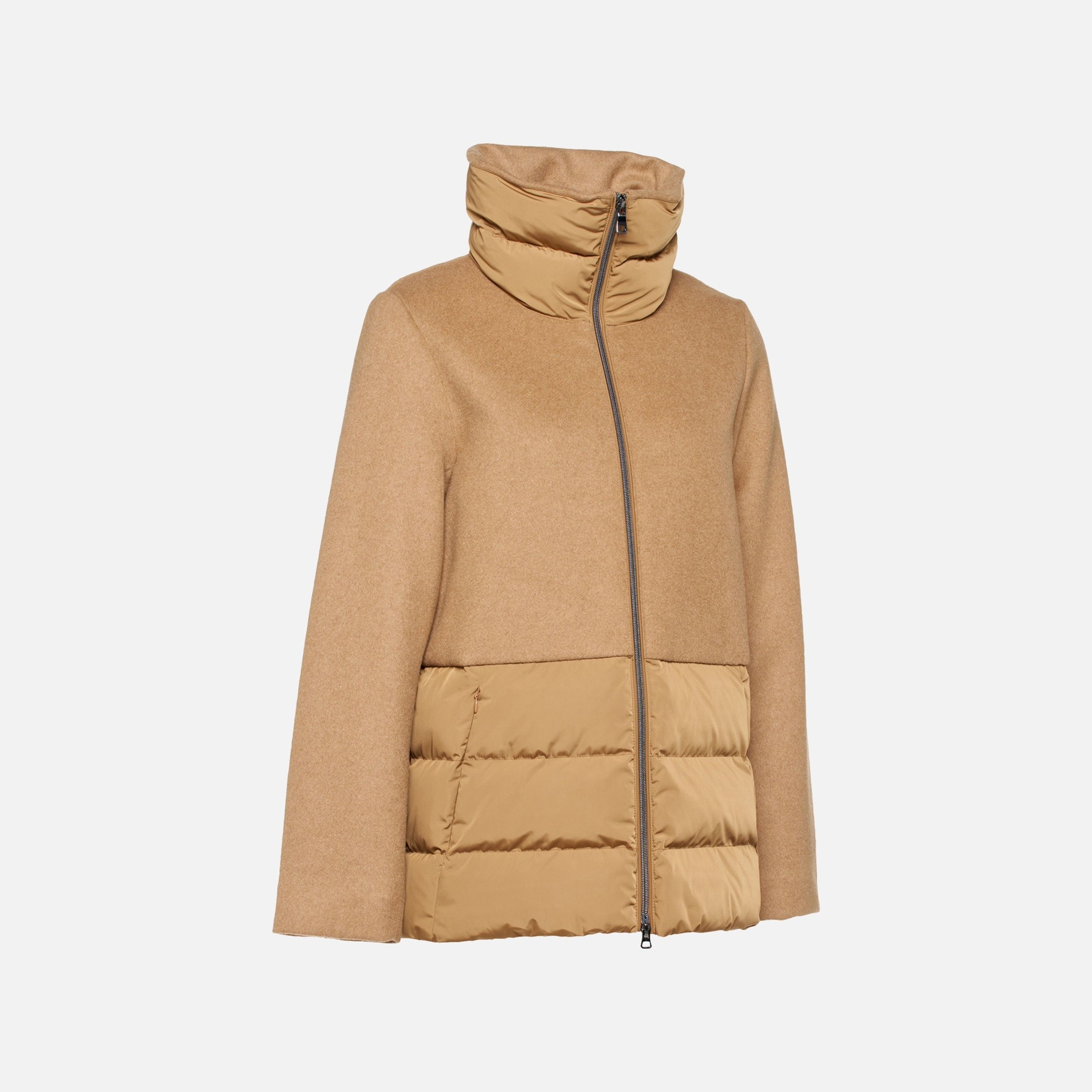 Hnedý dámsky kabát Geox Pluette - 006