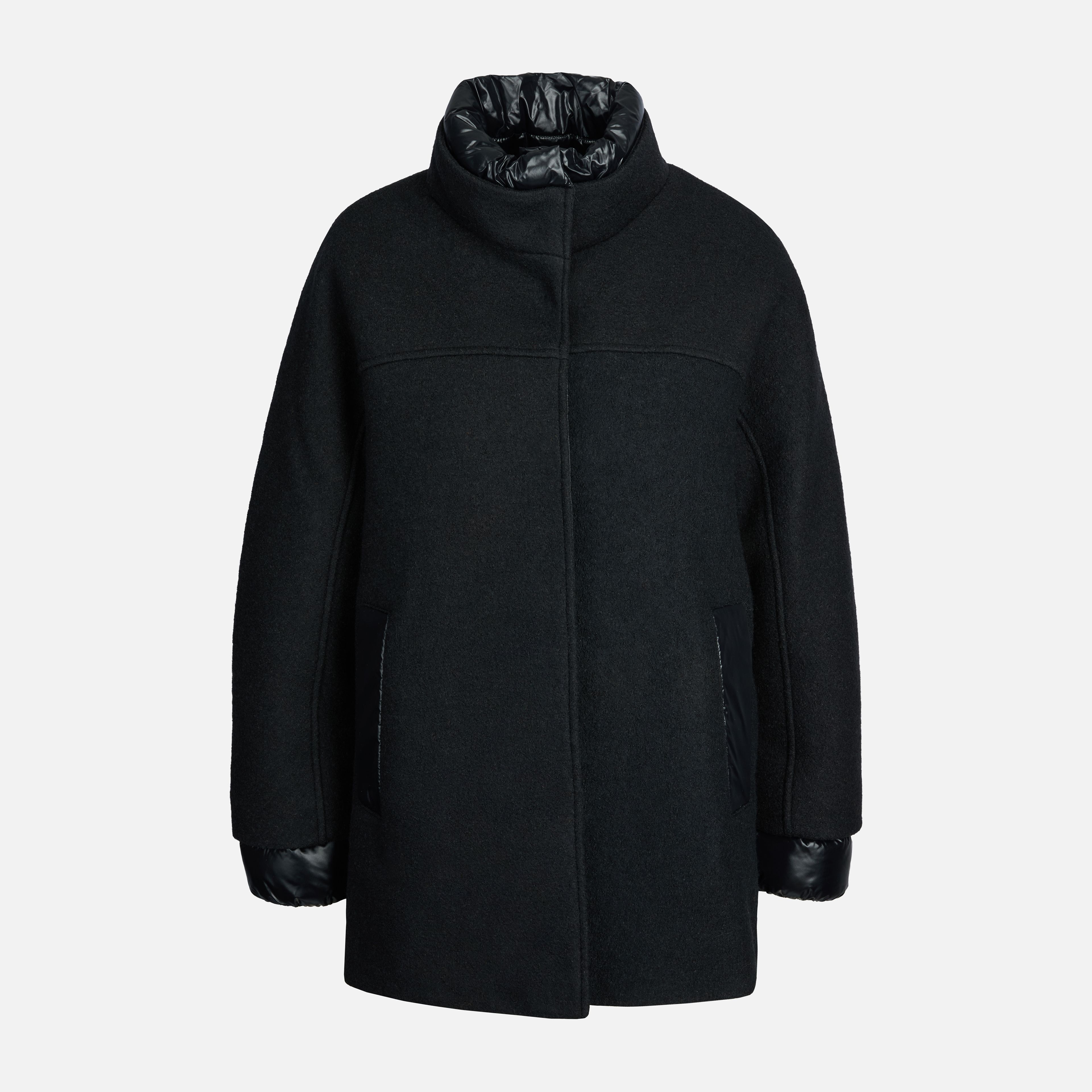 Černý dámský kabát Geox Kleopy