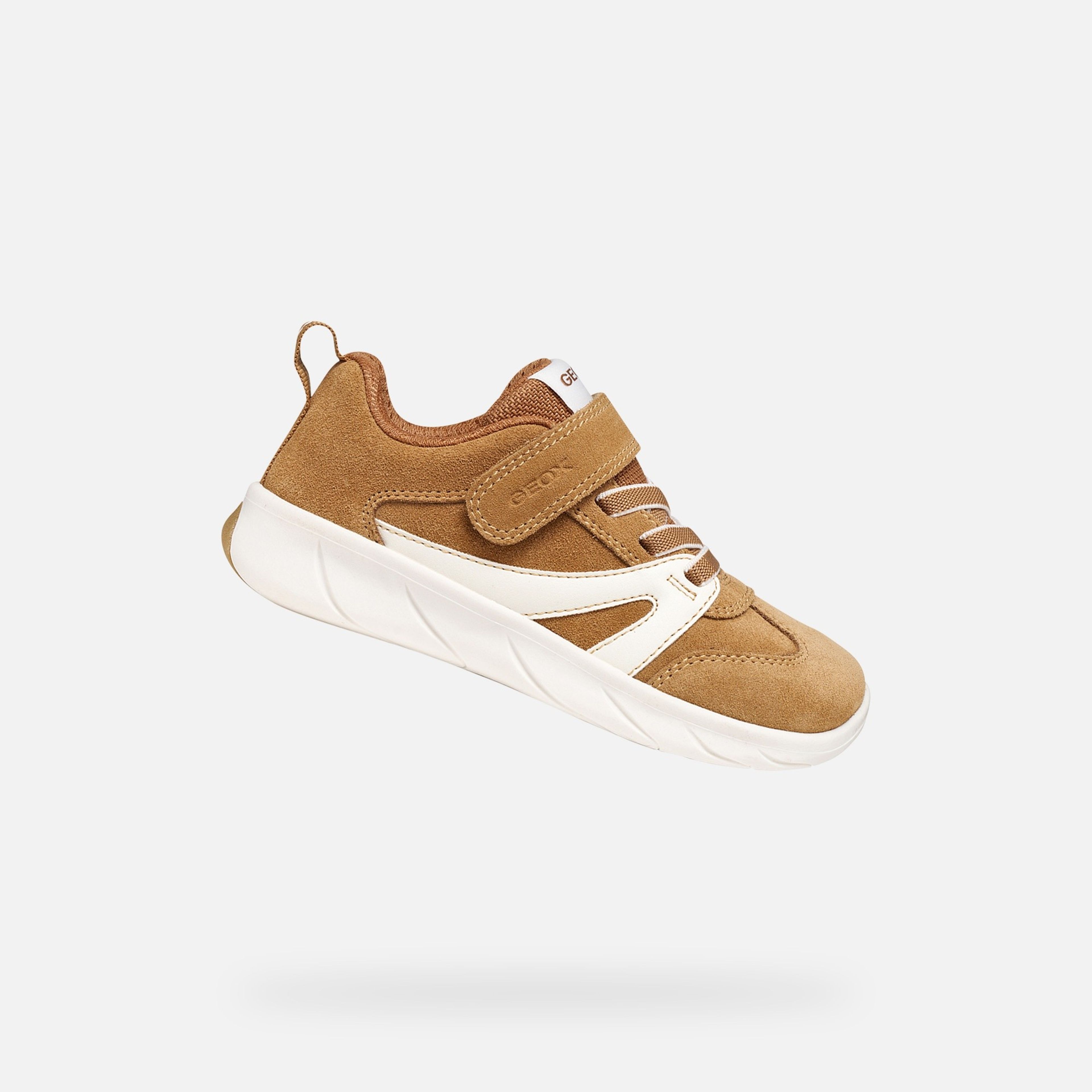 Svetlohnedé chlapčenské barefoot tenisky Geox Foot-run - 001