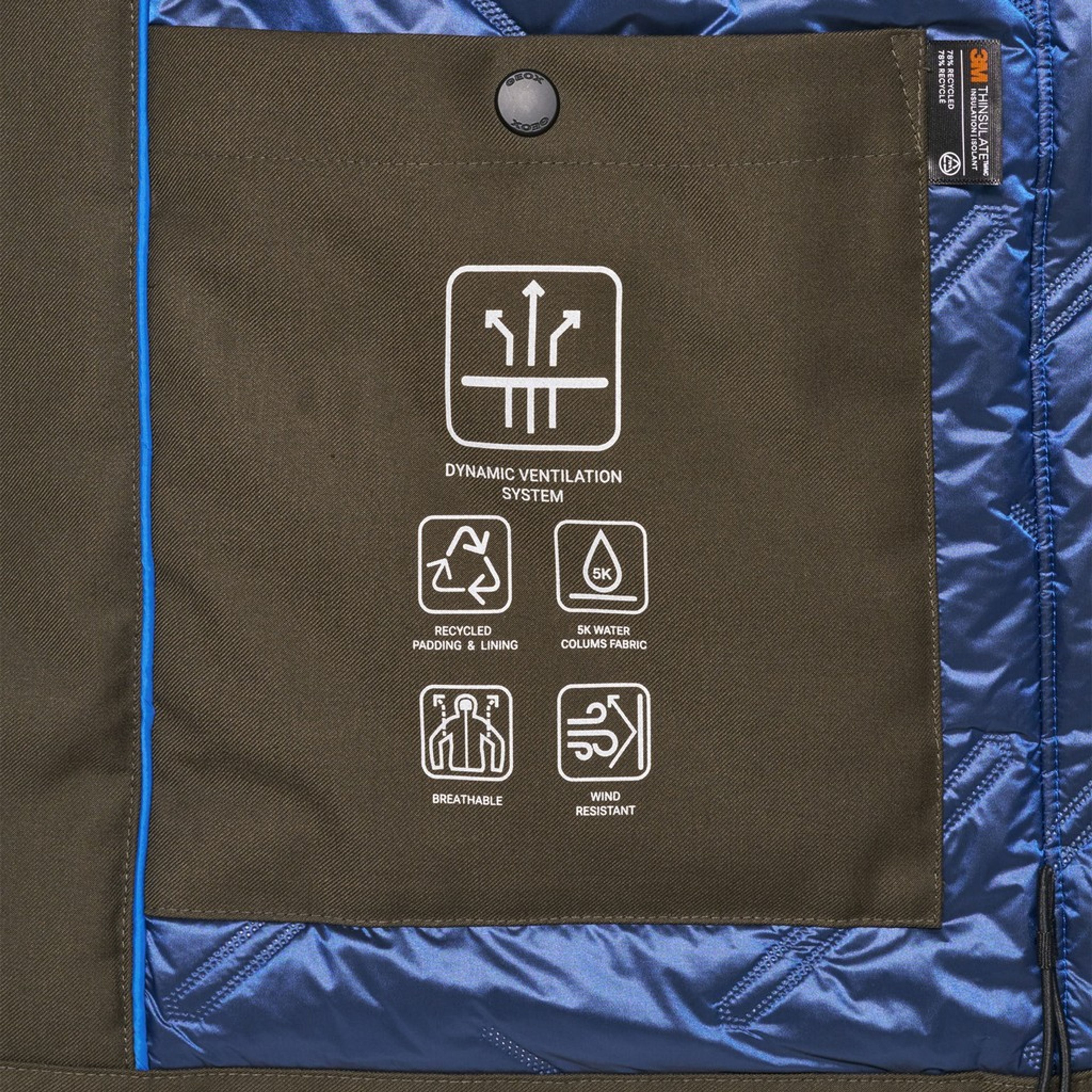 Khaki pánska bunda Geox Recanati - 013