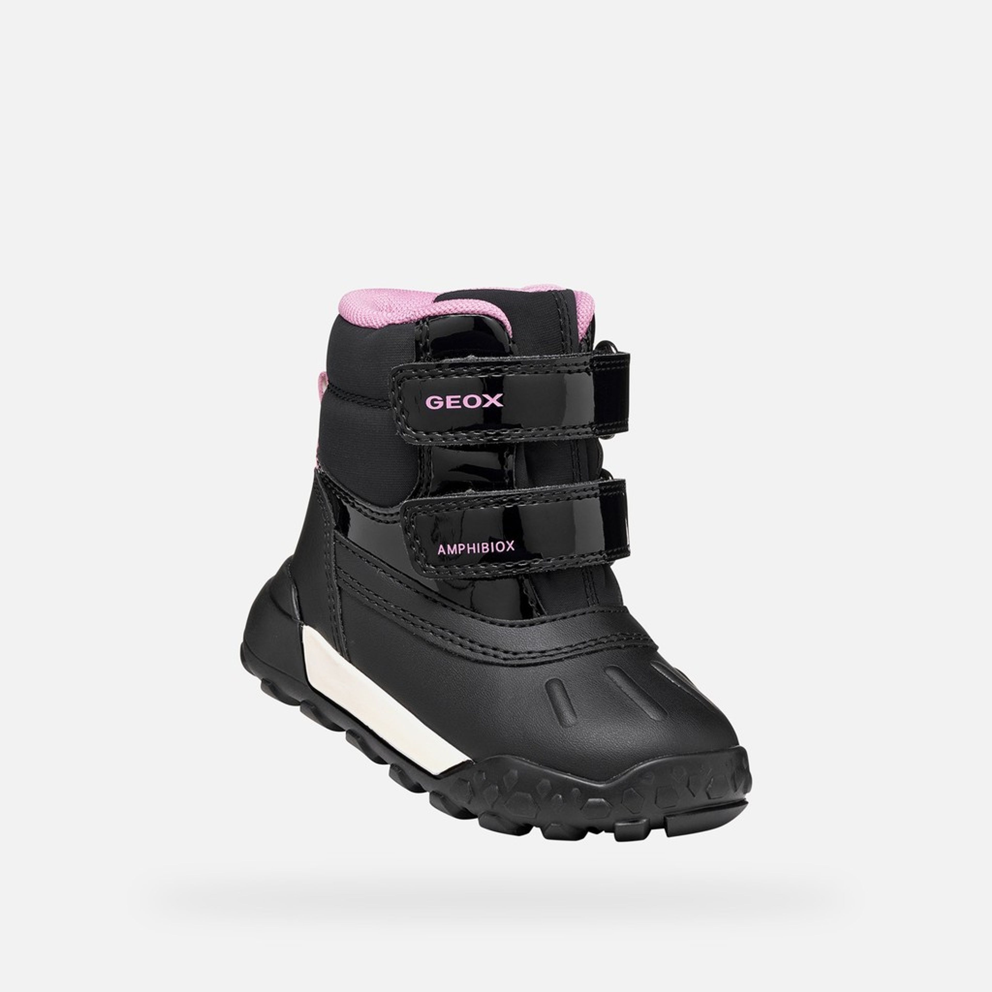 Czarne buty zimowe dla dziewczynek Geox Trekkyup - 005
