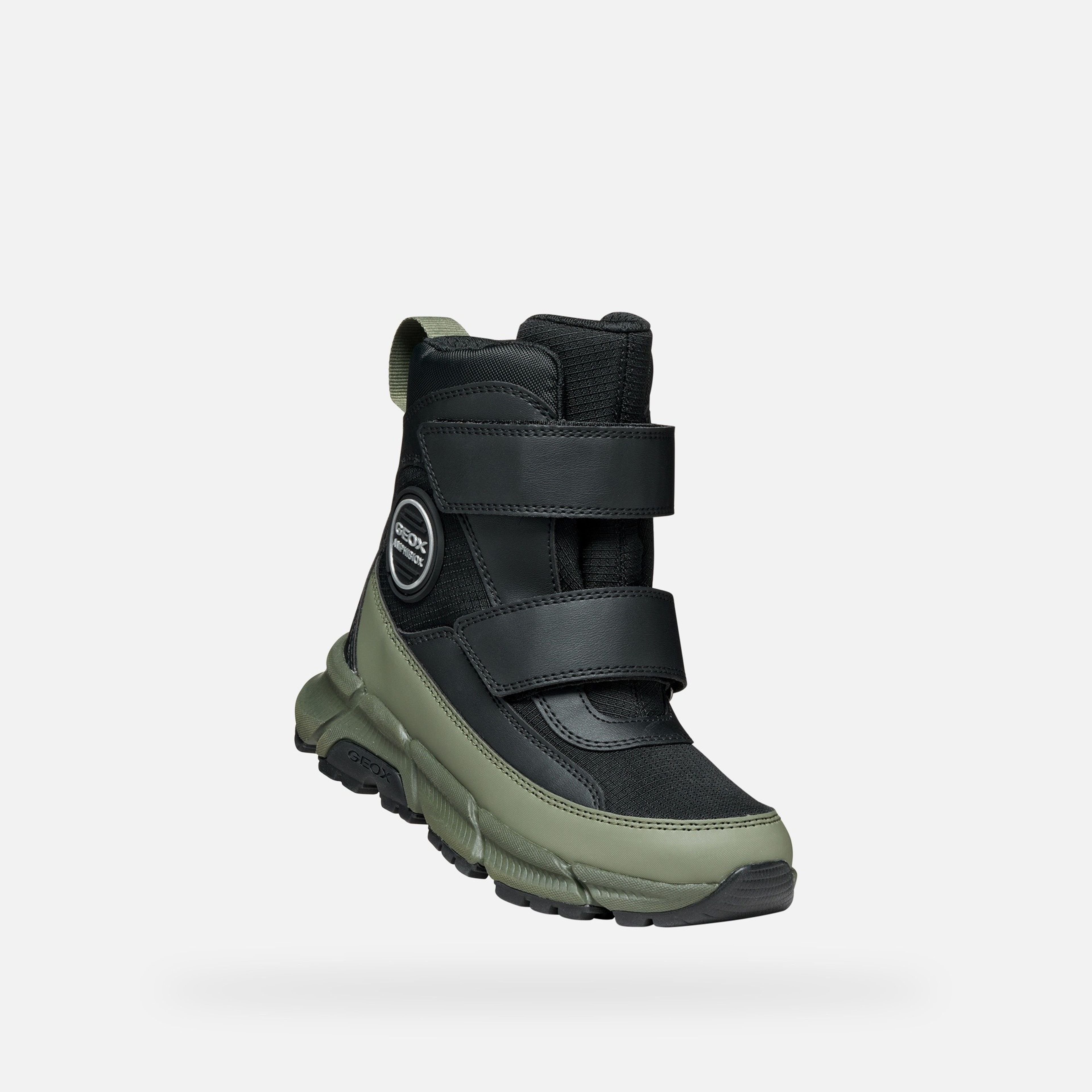 Zelená chlapčenská členková obuv Geox Flexyper Plus - 005