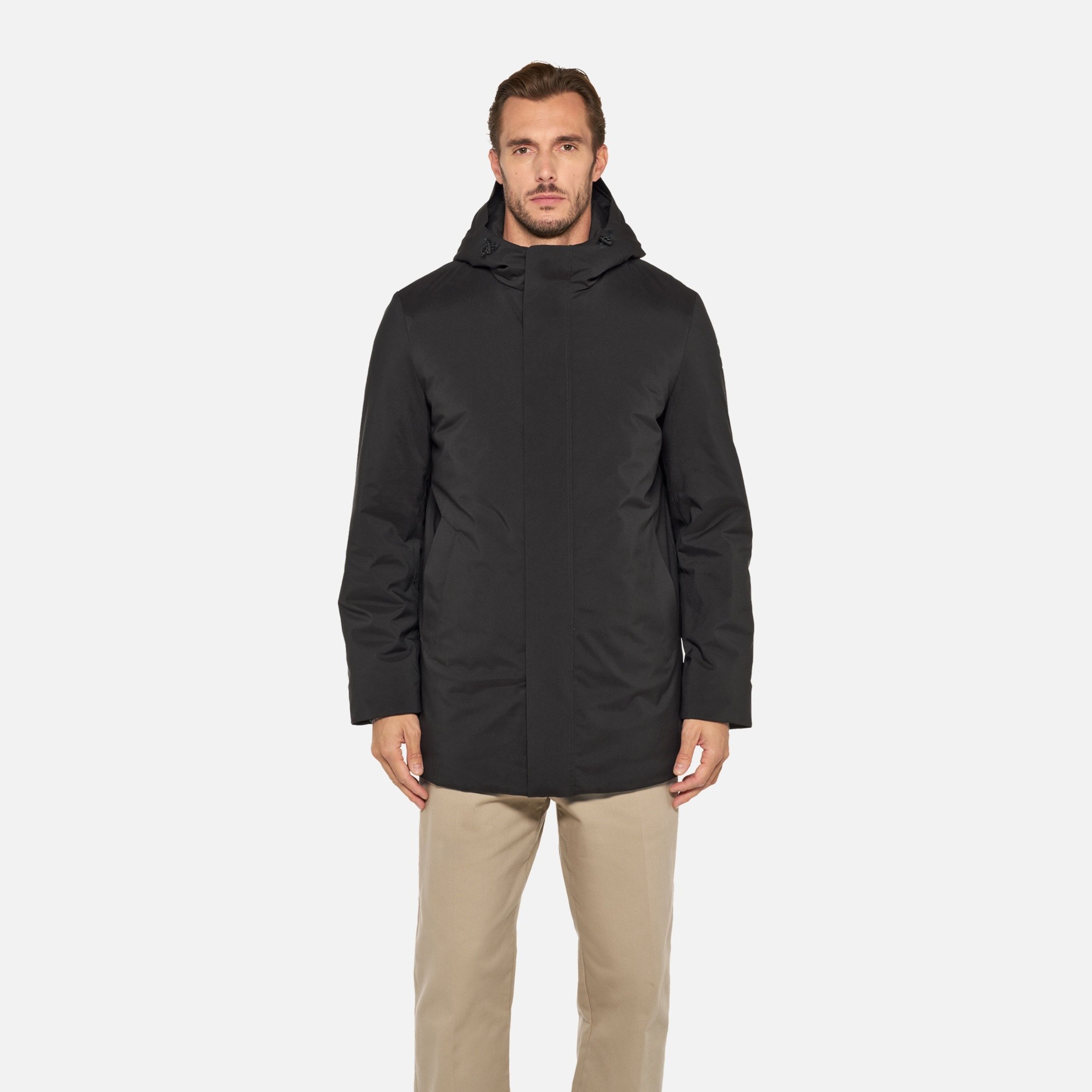 Czarna męska parka Geox Spherica - 002