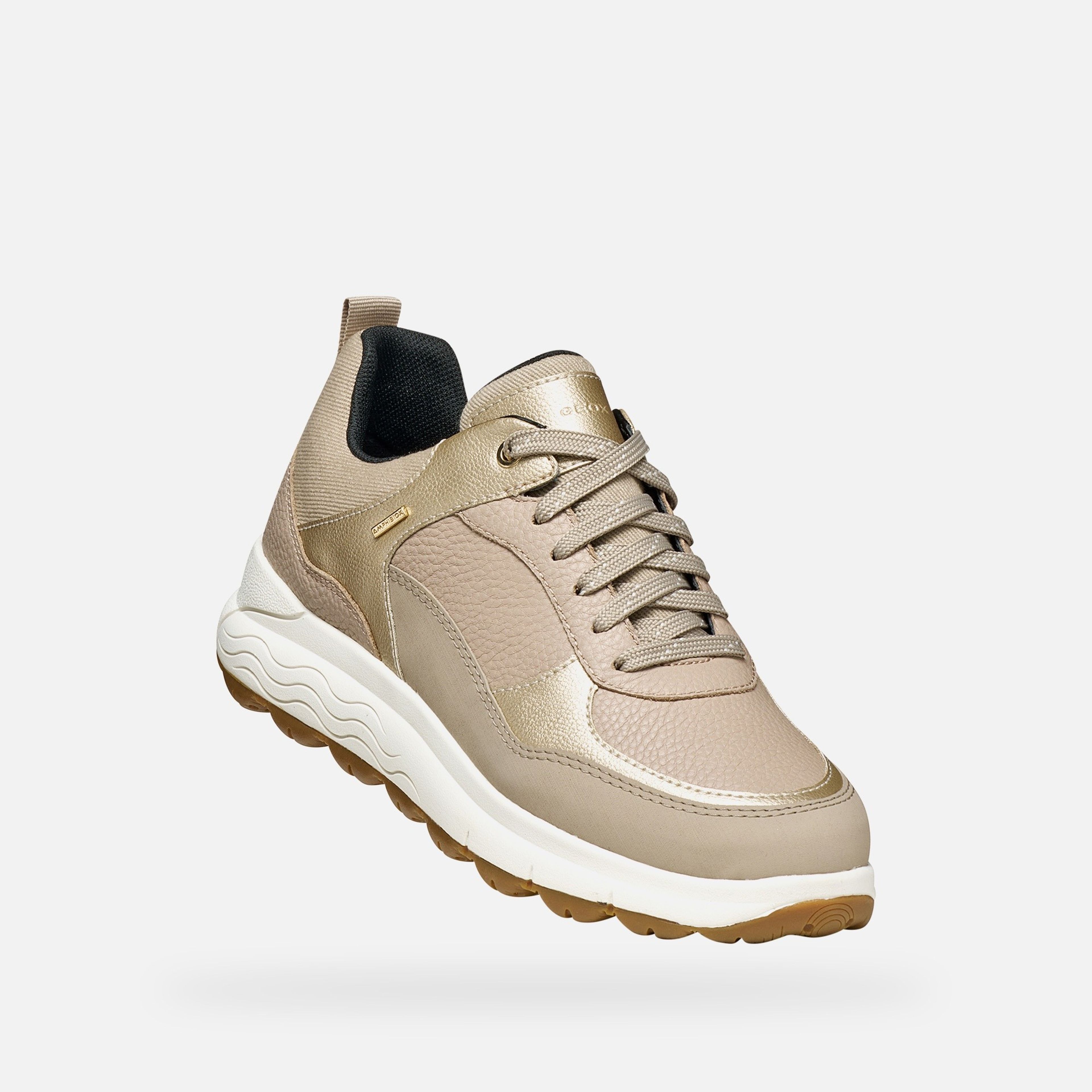 Beżowe sneakersy damskie Geox Spherica 4X4 B ABX - 005