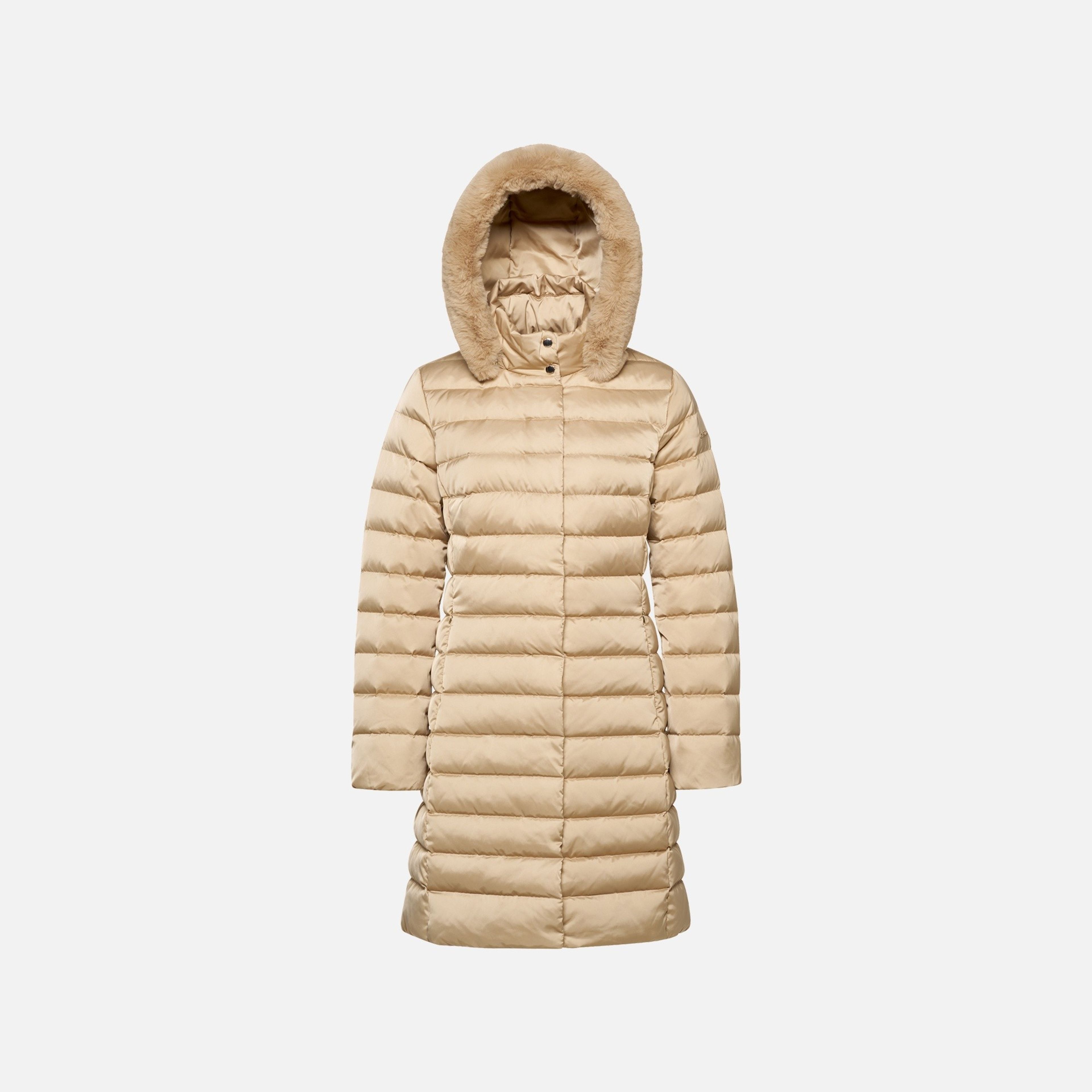 Béžová dámská péřová bunda Geox Bettanie - 005