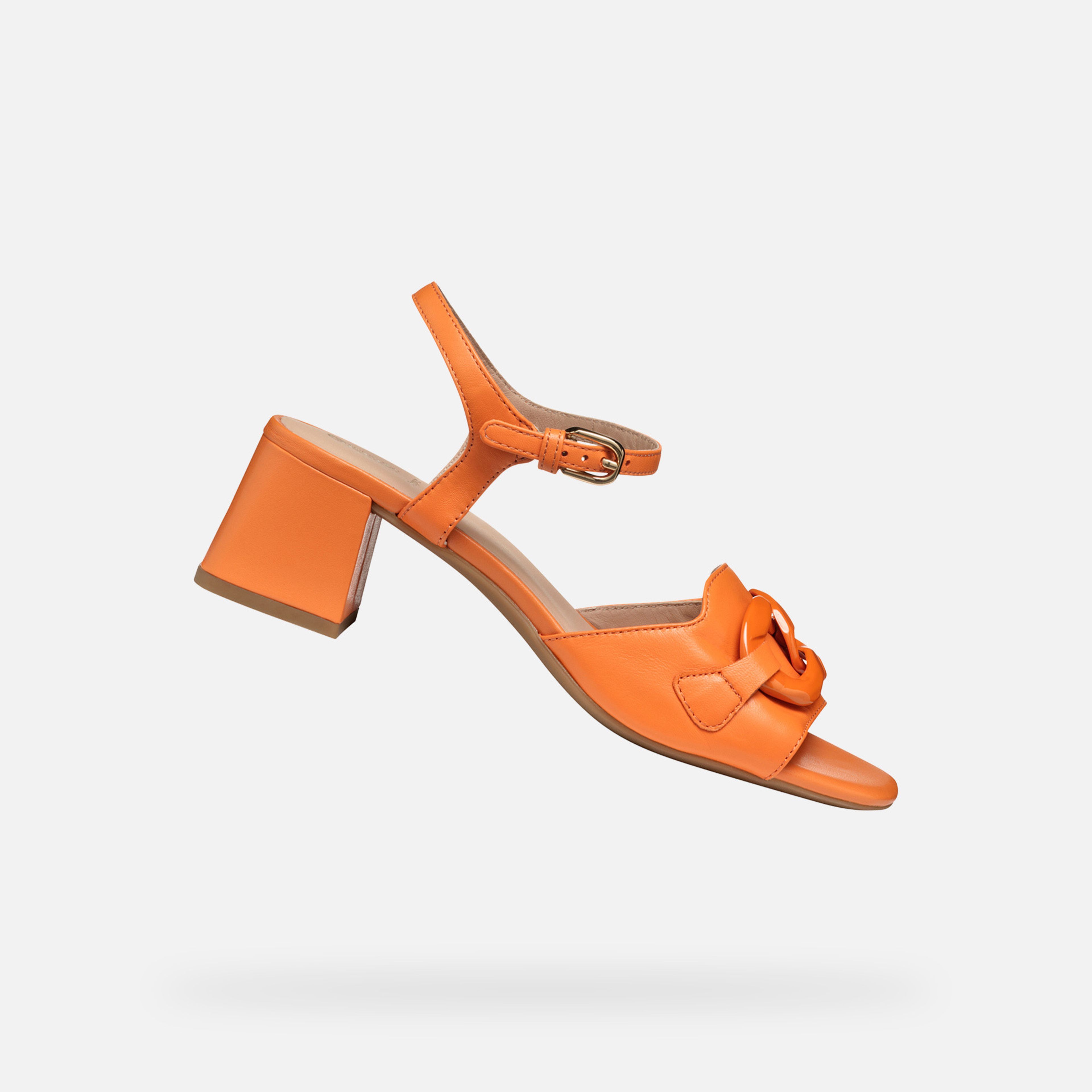 Oranžové dámske sandále Geox New Eraklia 50 T