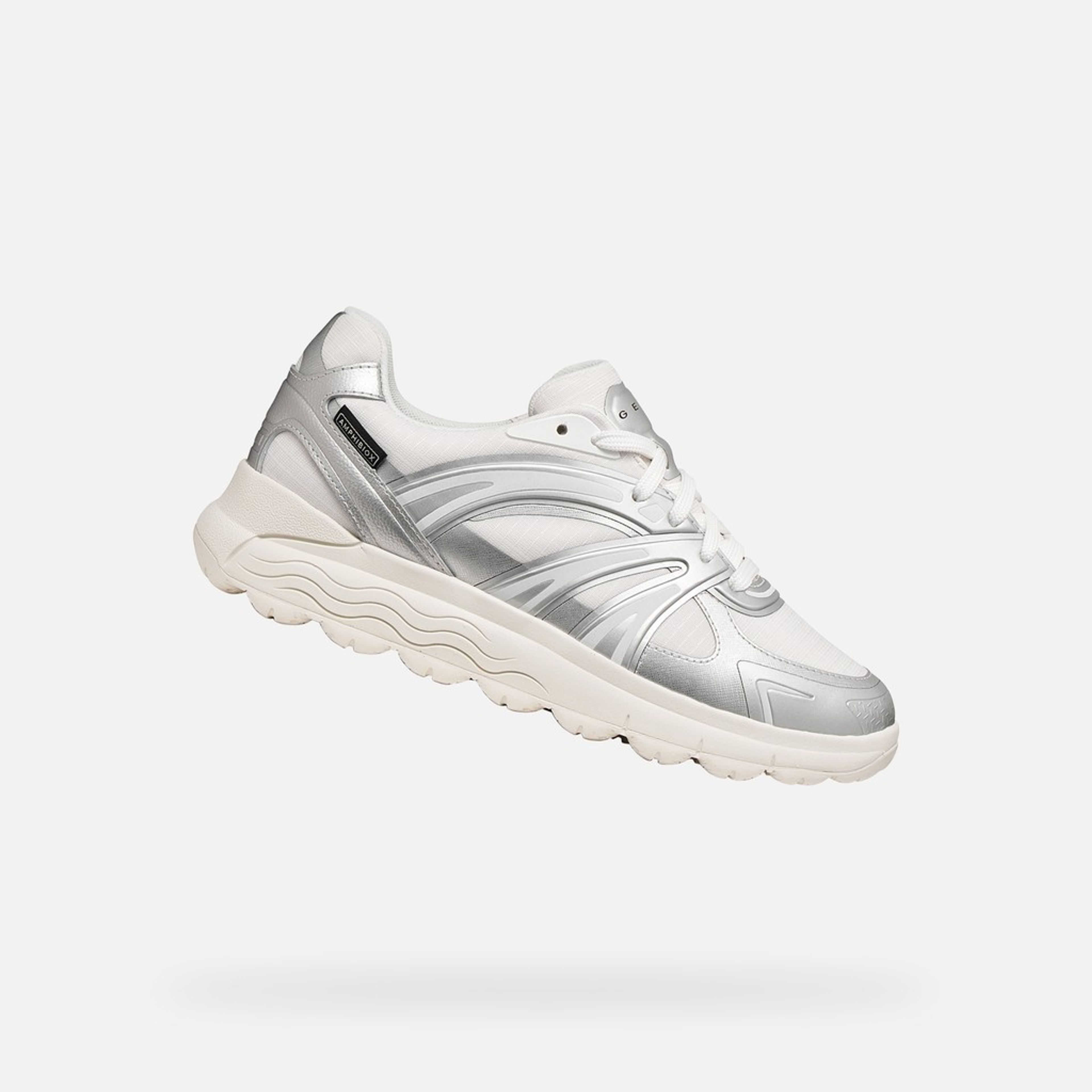 Sneakers albi pentru femei Geox Spherica 4x4 B ABX - 001