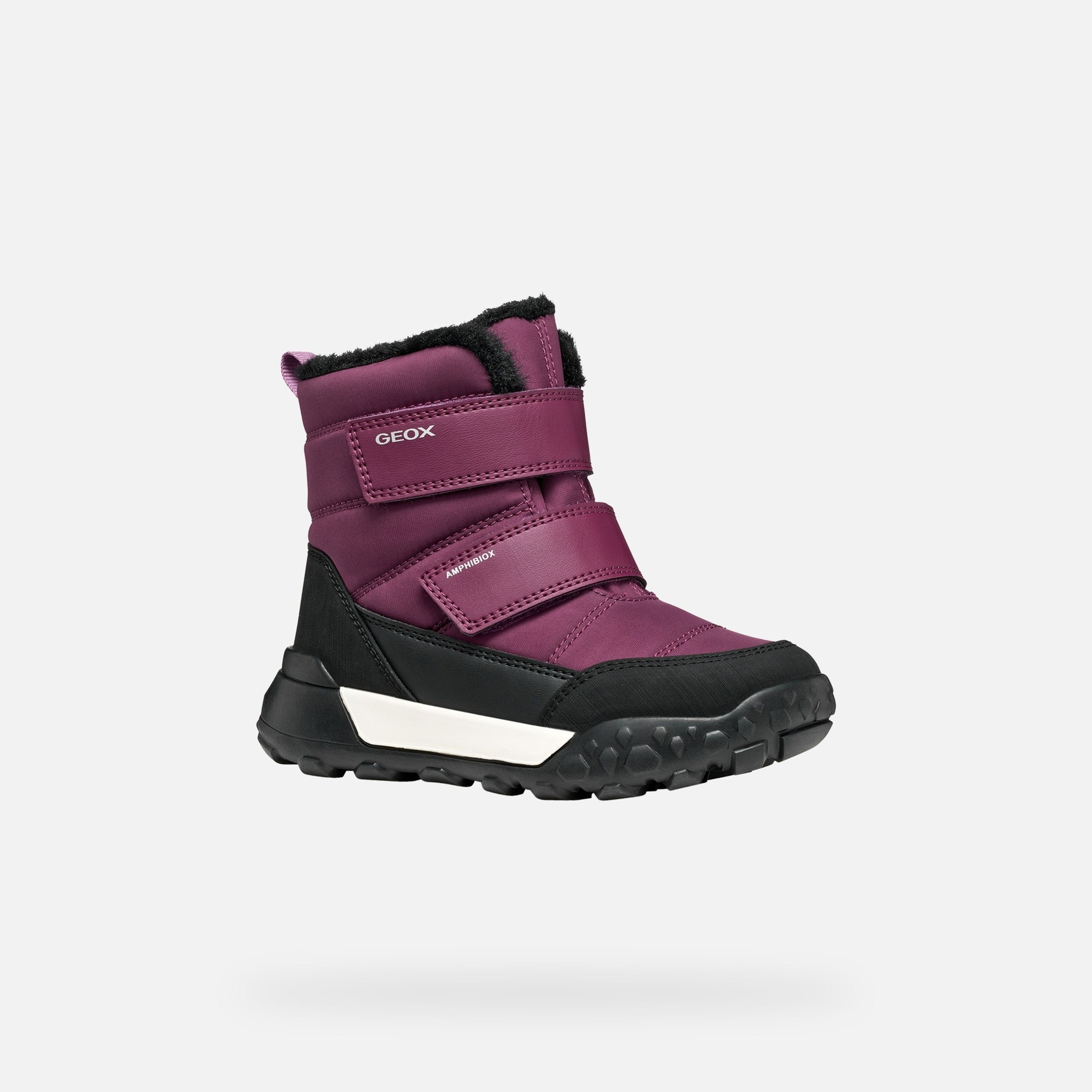 Fialová dievčenská členková obuv Geox Trekkyup B AB - 003