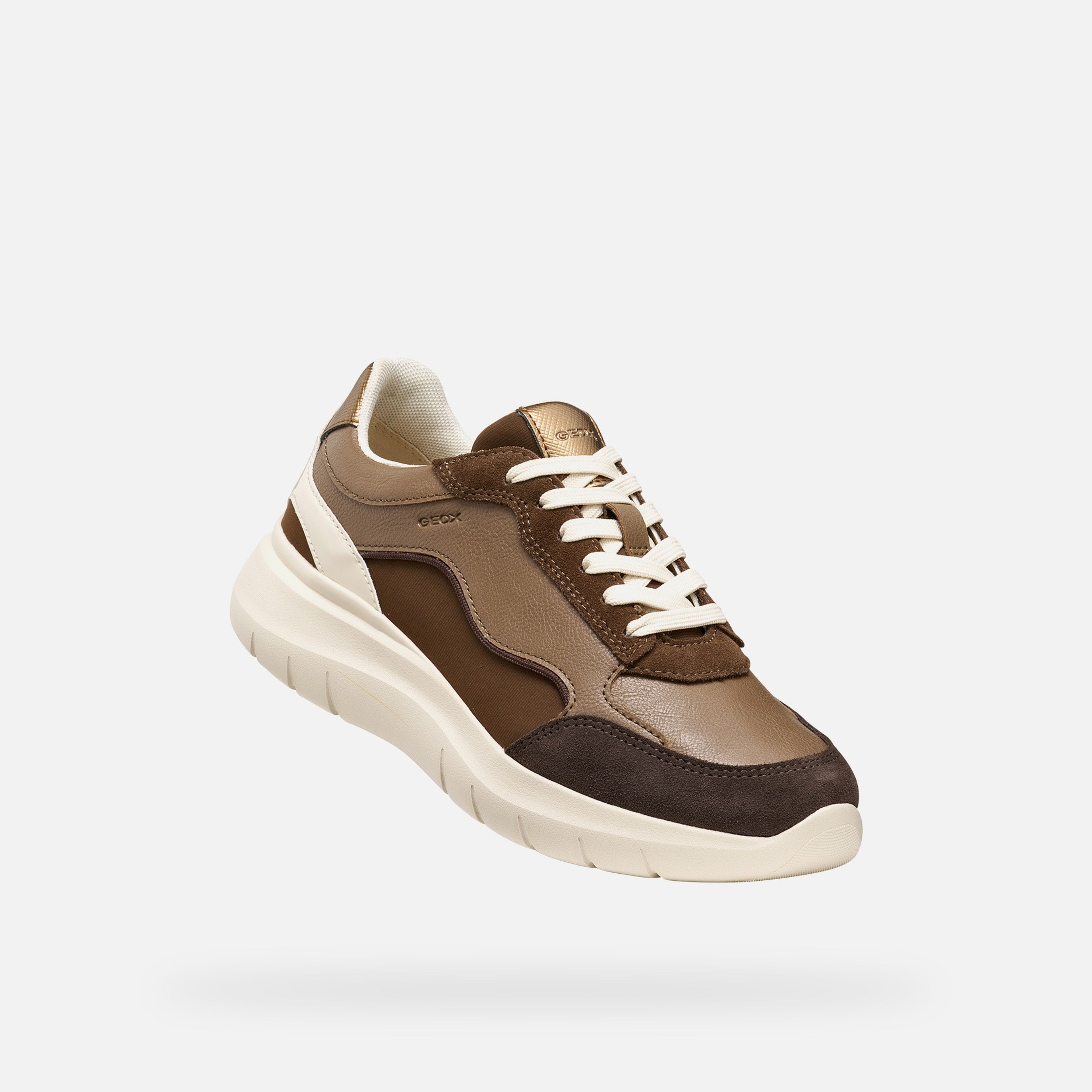 Tmavohnedé dámske tenisky Geox Plummery - 005
