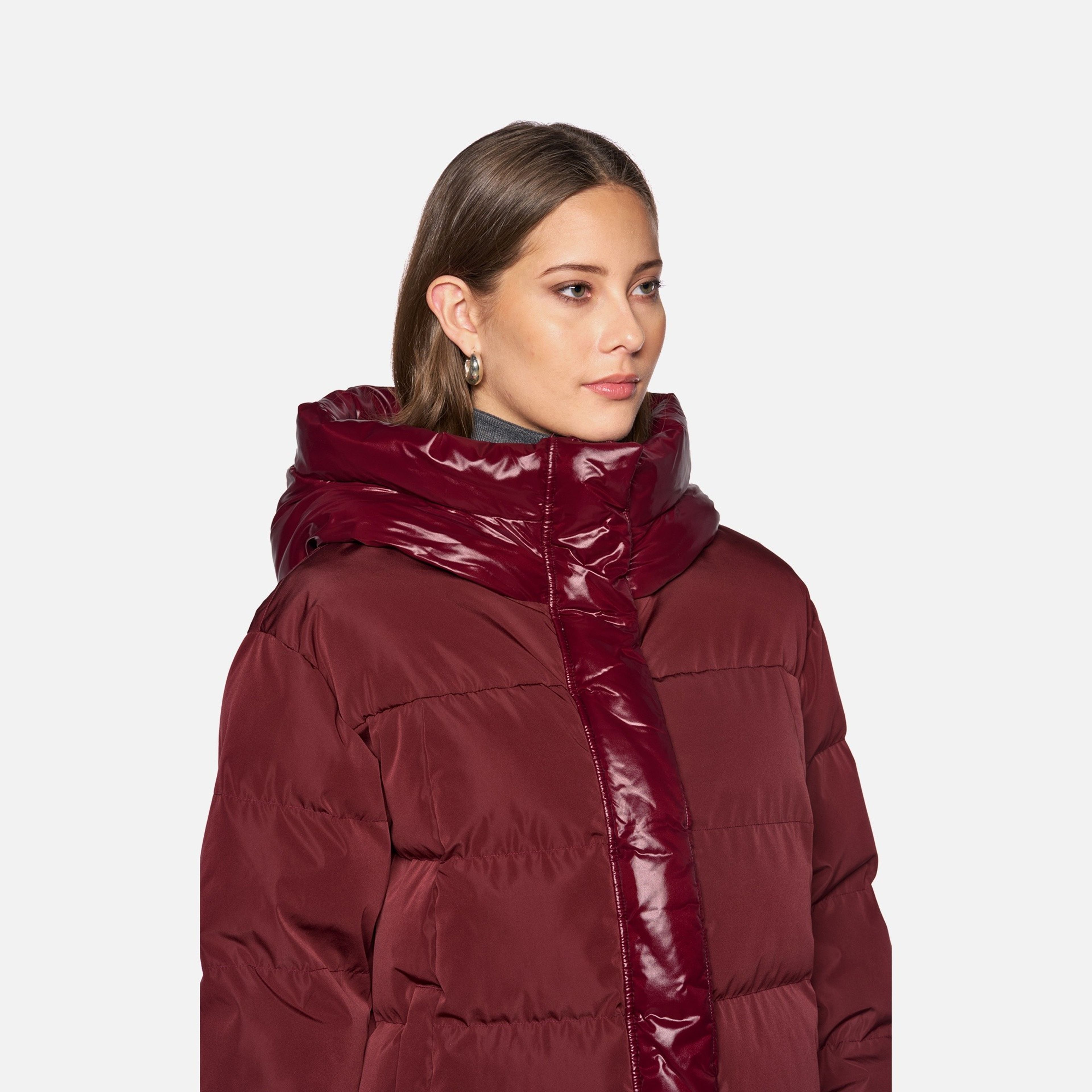 Vínová dámska bunda Geox Jaylon - 003