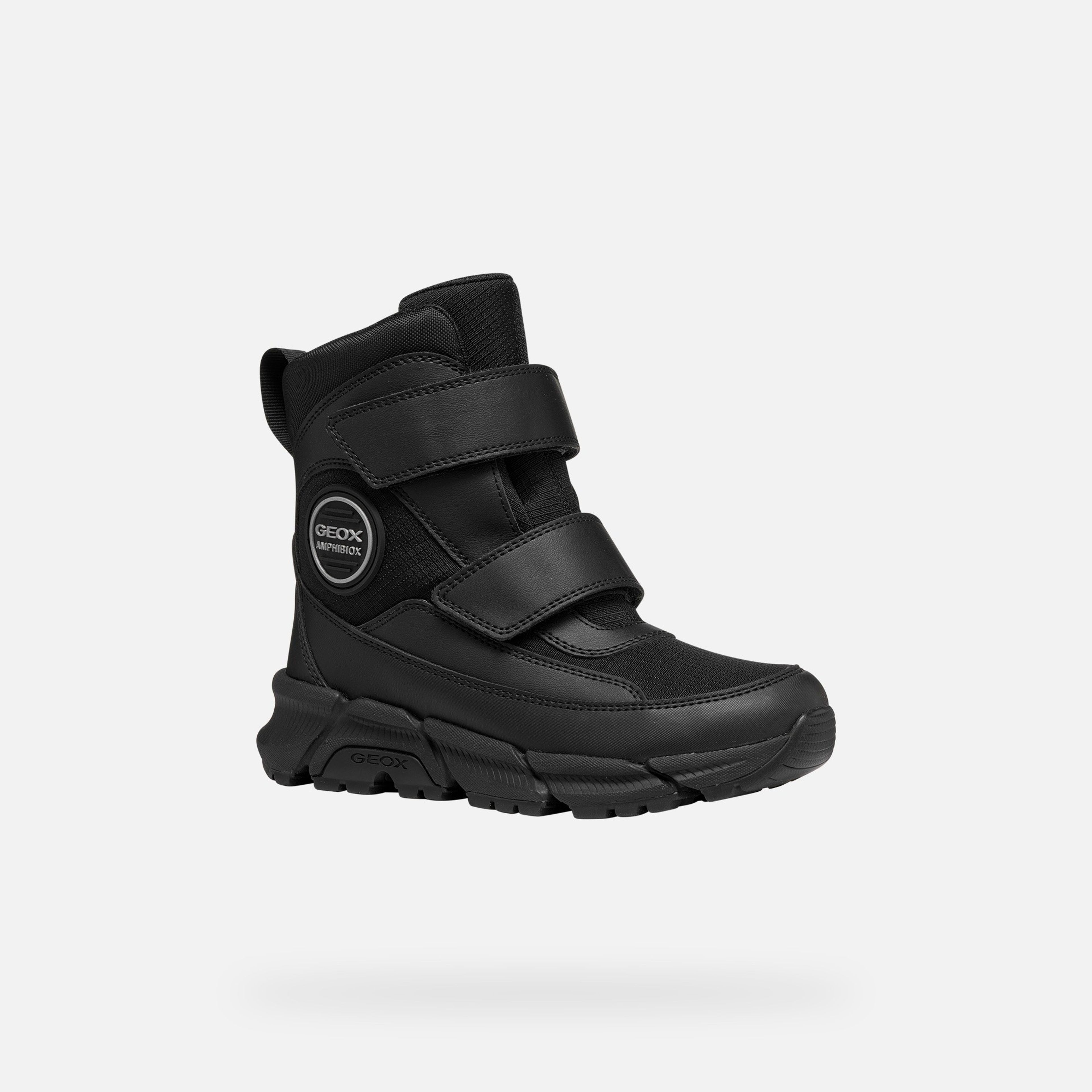 Čierna chlapčenská členková obuv Geox Flexyper Plus - 003