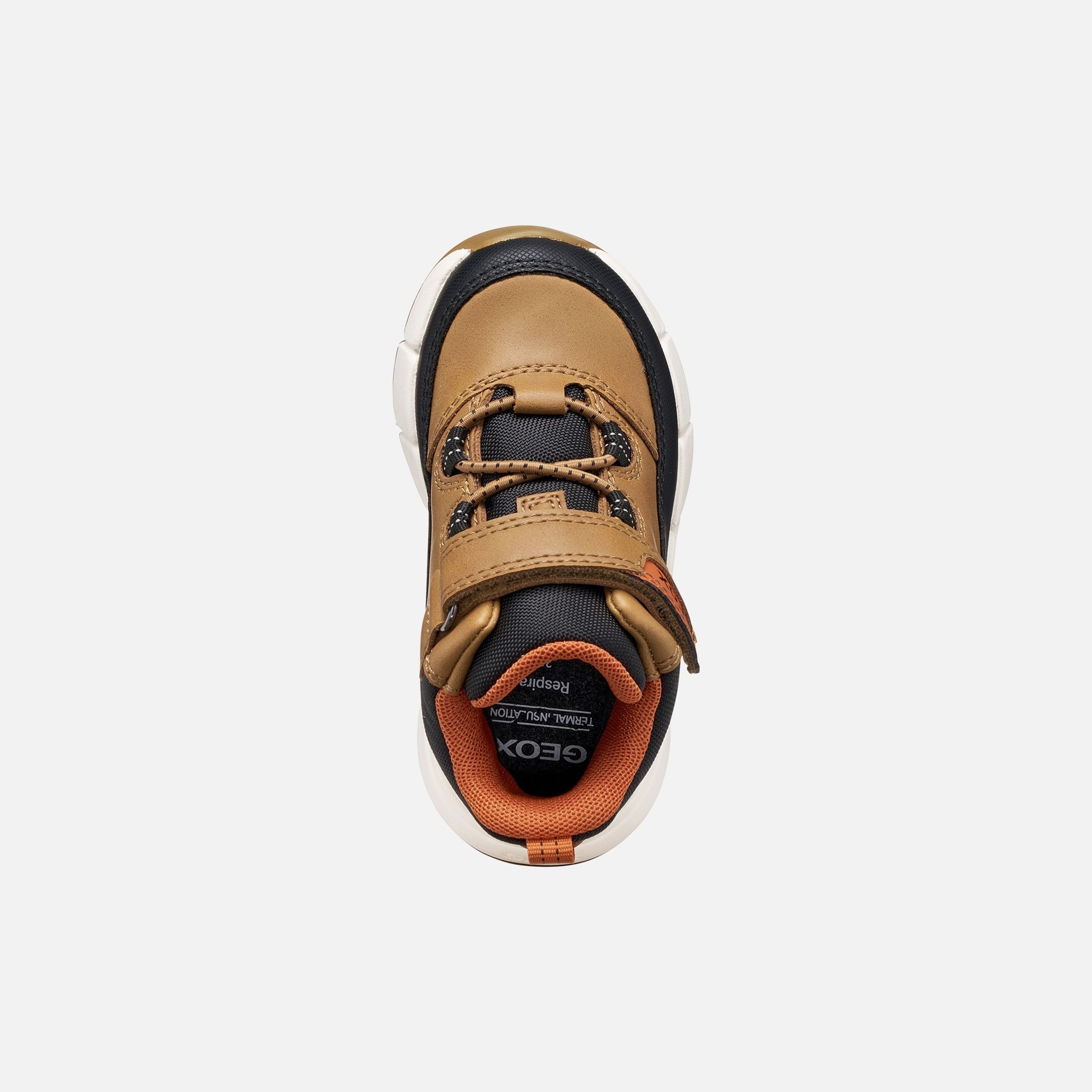 Hnedá chlapčenská členková obuv Geox Flexyper Mini - 006