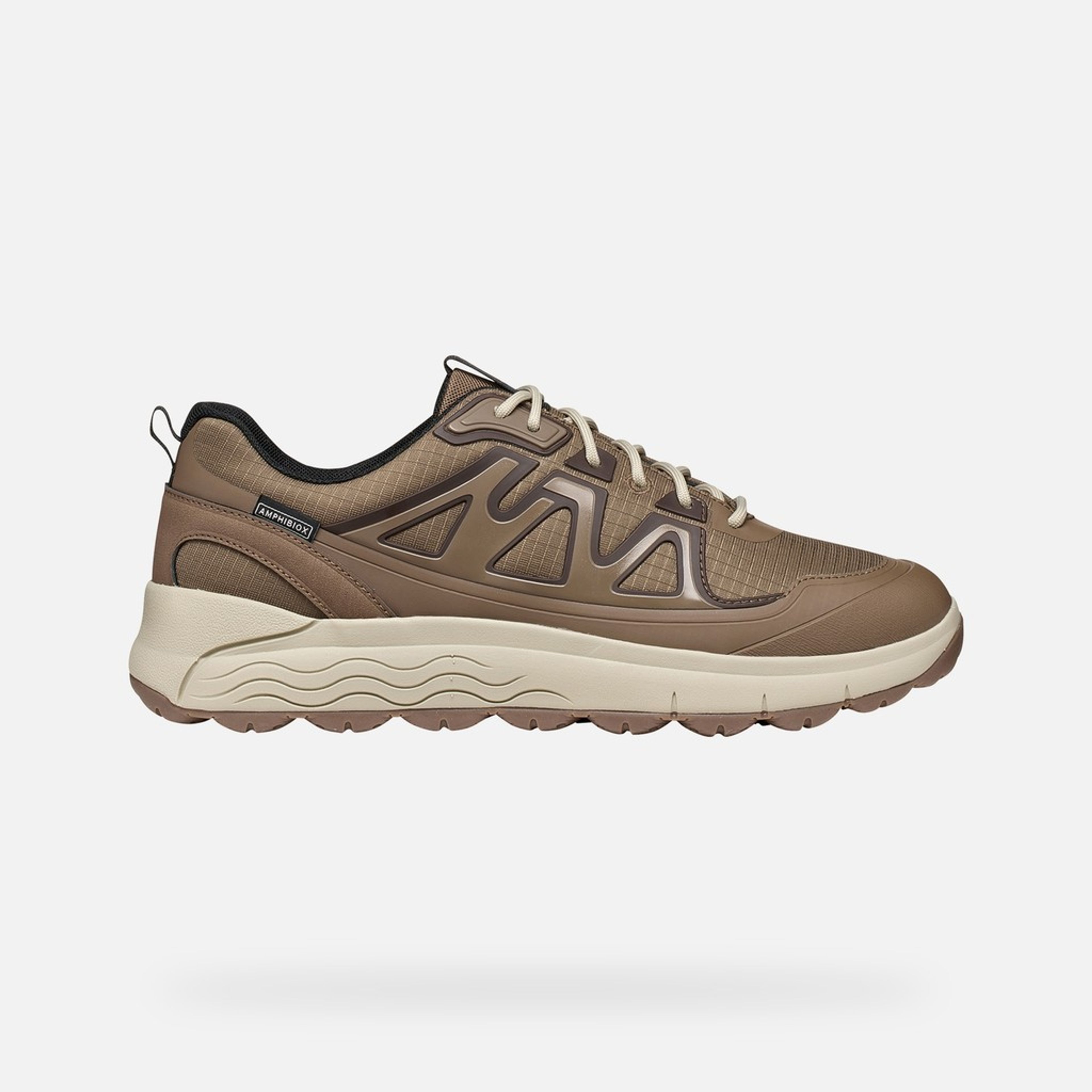 Brązowe męskie sneakersy Geox Spherica 4X4 B ABX - 002