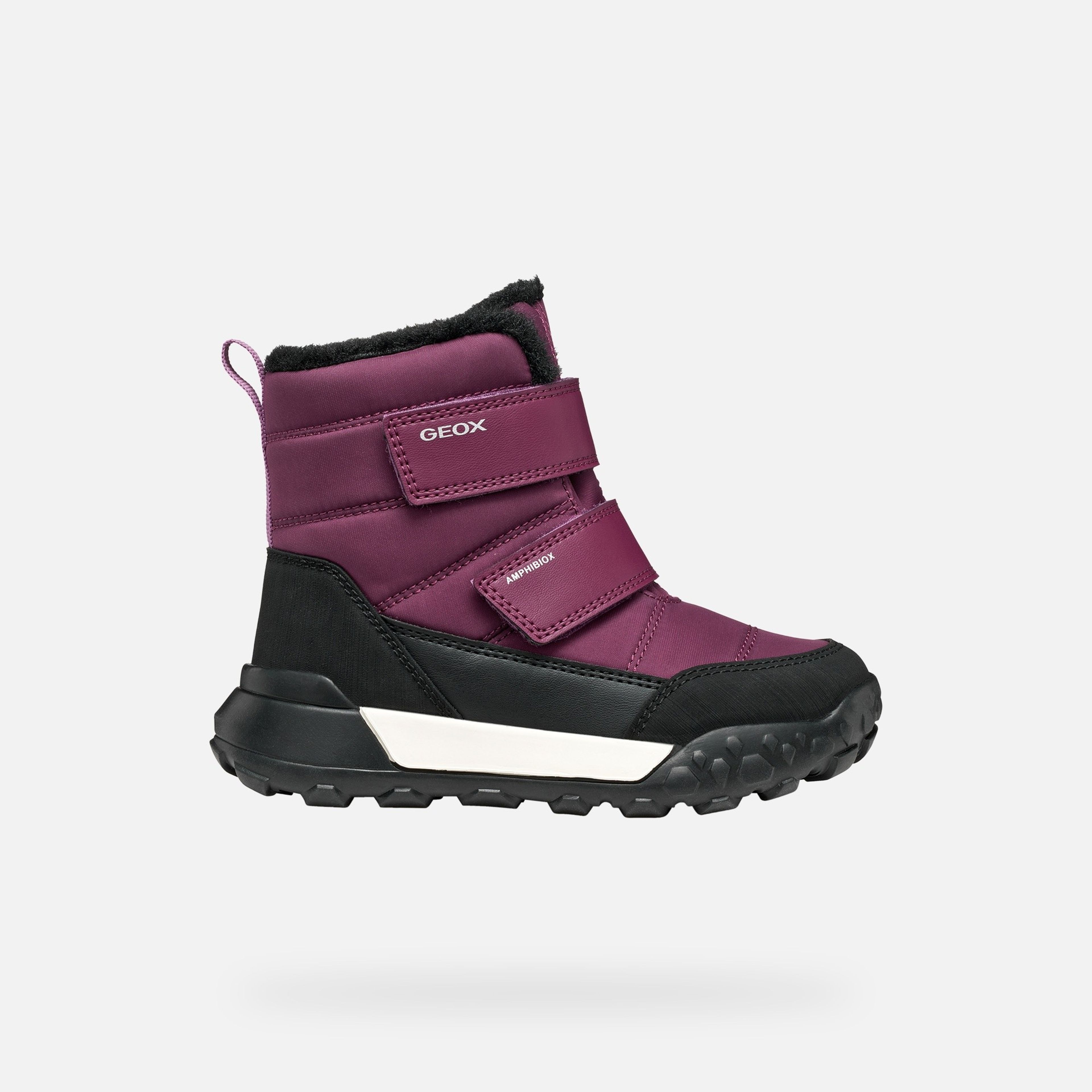 Fialová dievčenská členková obuv Geox Trekkyup B AB - 002