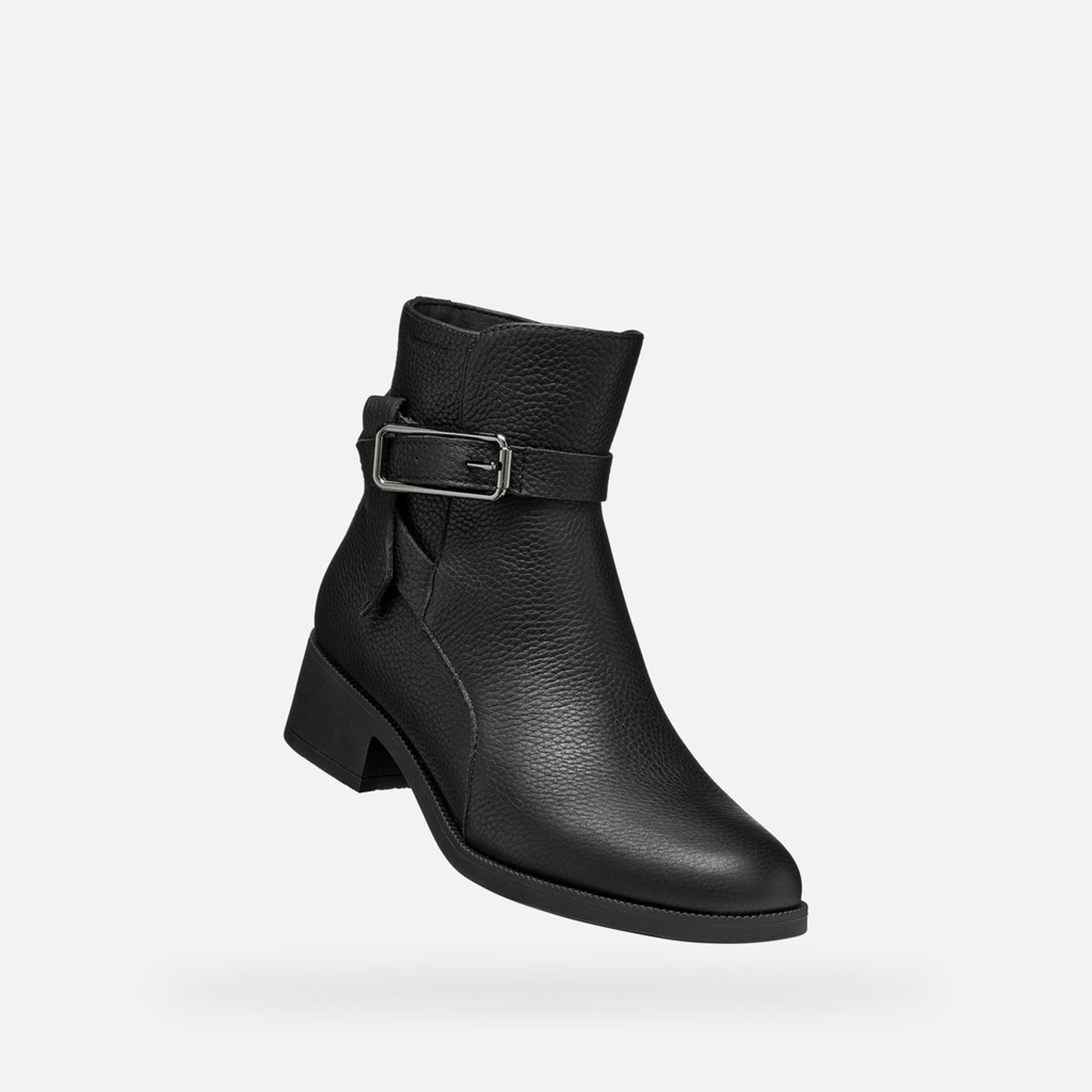 Čierna dámska členková obuv Geox Camexia WPF - 004