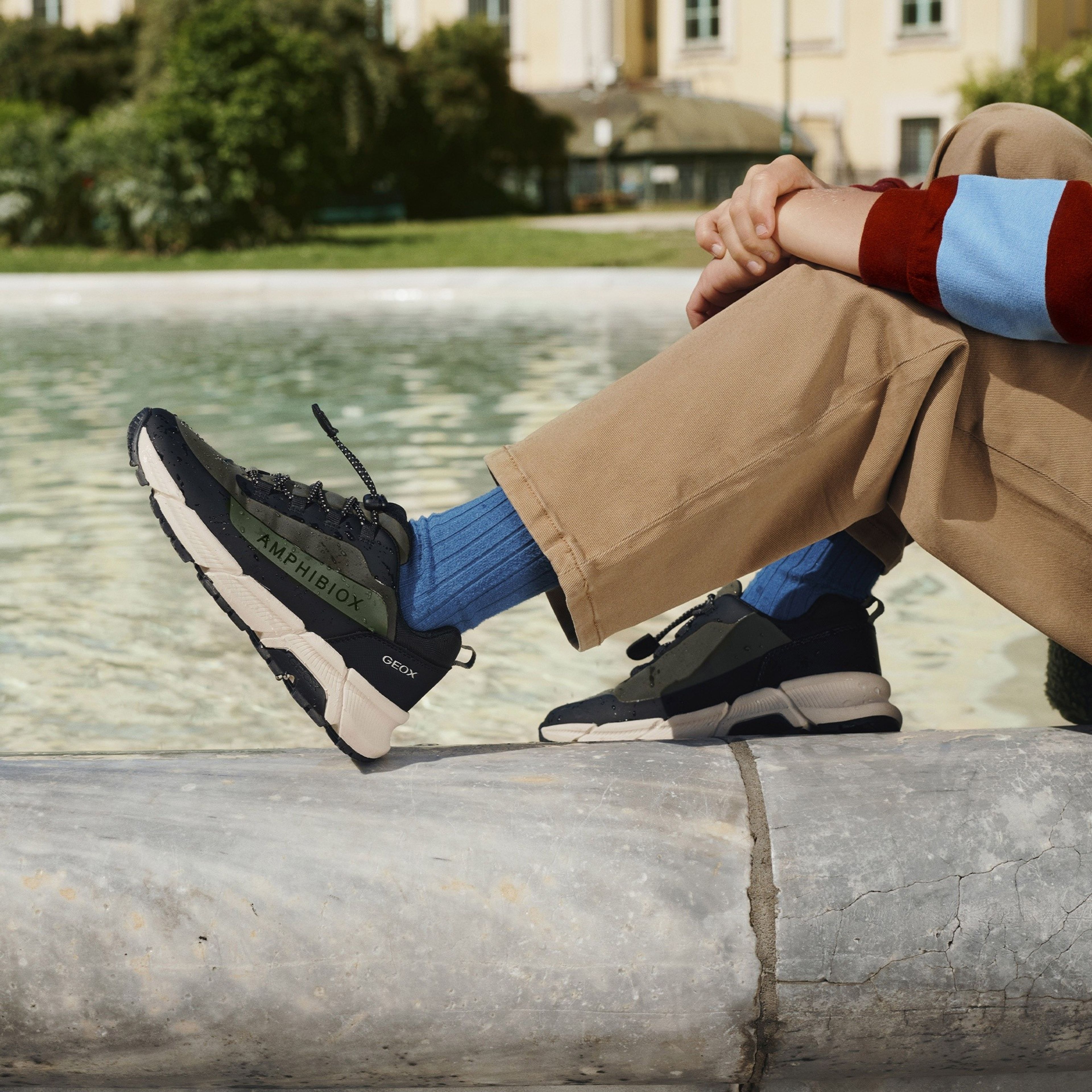 Khaki chlapecká obuv pro první kroky Geox Flexyper Plus - 010