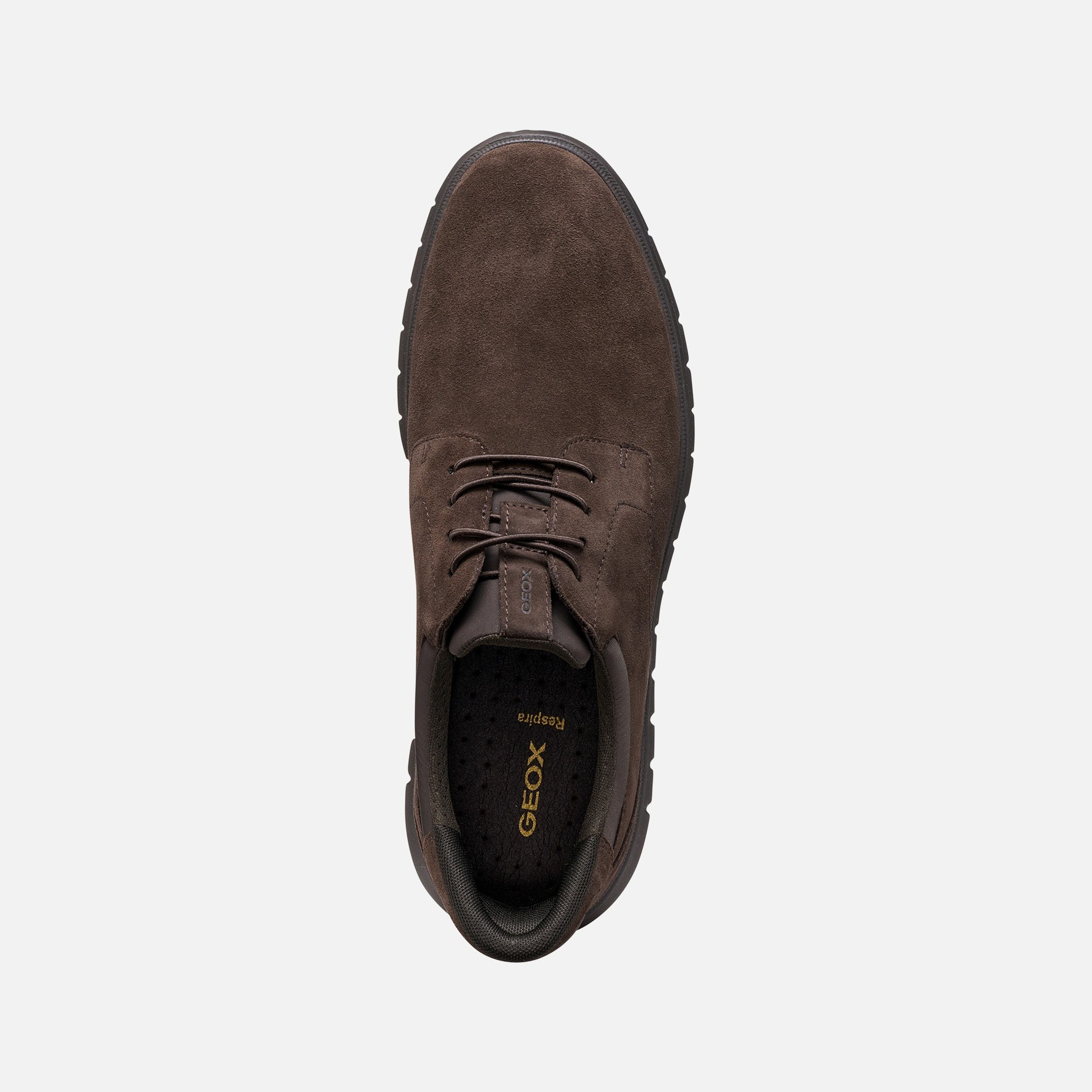 Ciemnobrązowe męskie buty wizytowe Geox Flextride F Plus - 006