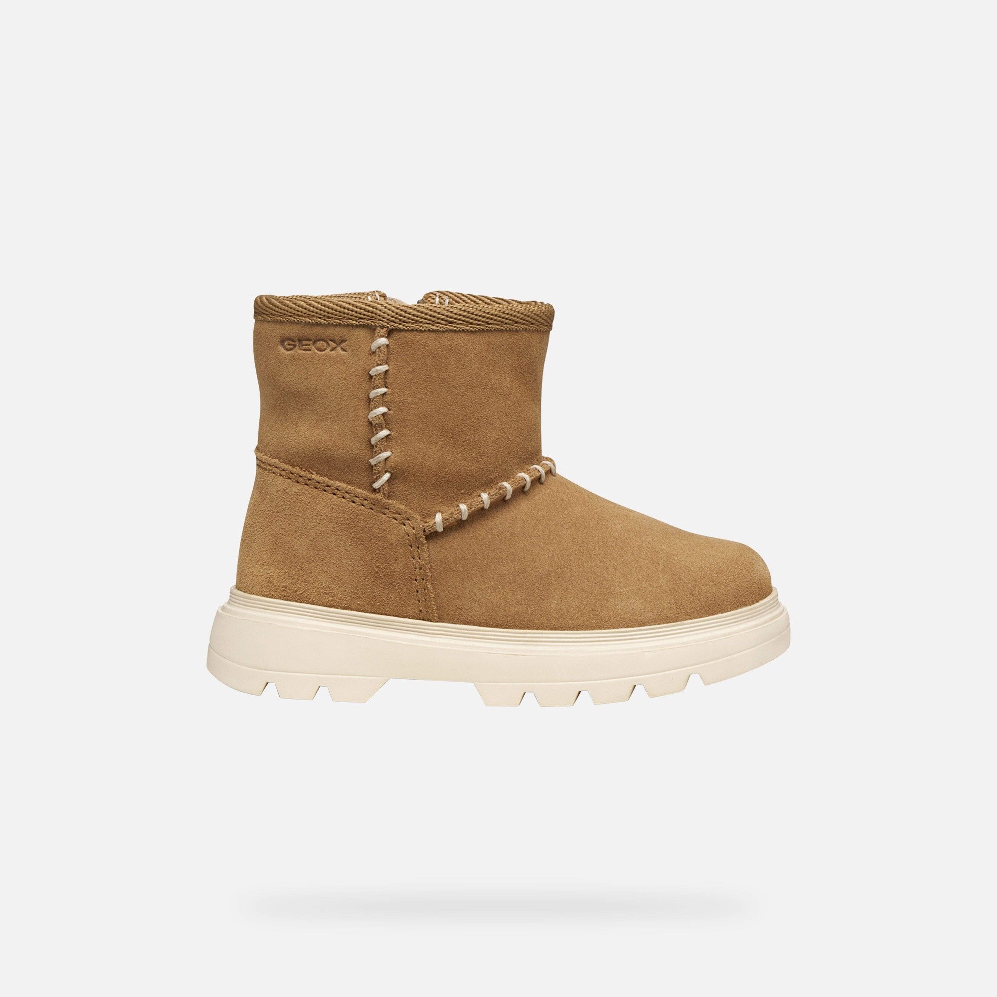Brązowe dziewczęce buty za kostkę Geox Kiddartah - 002