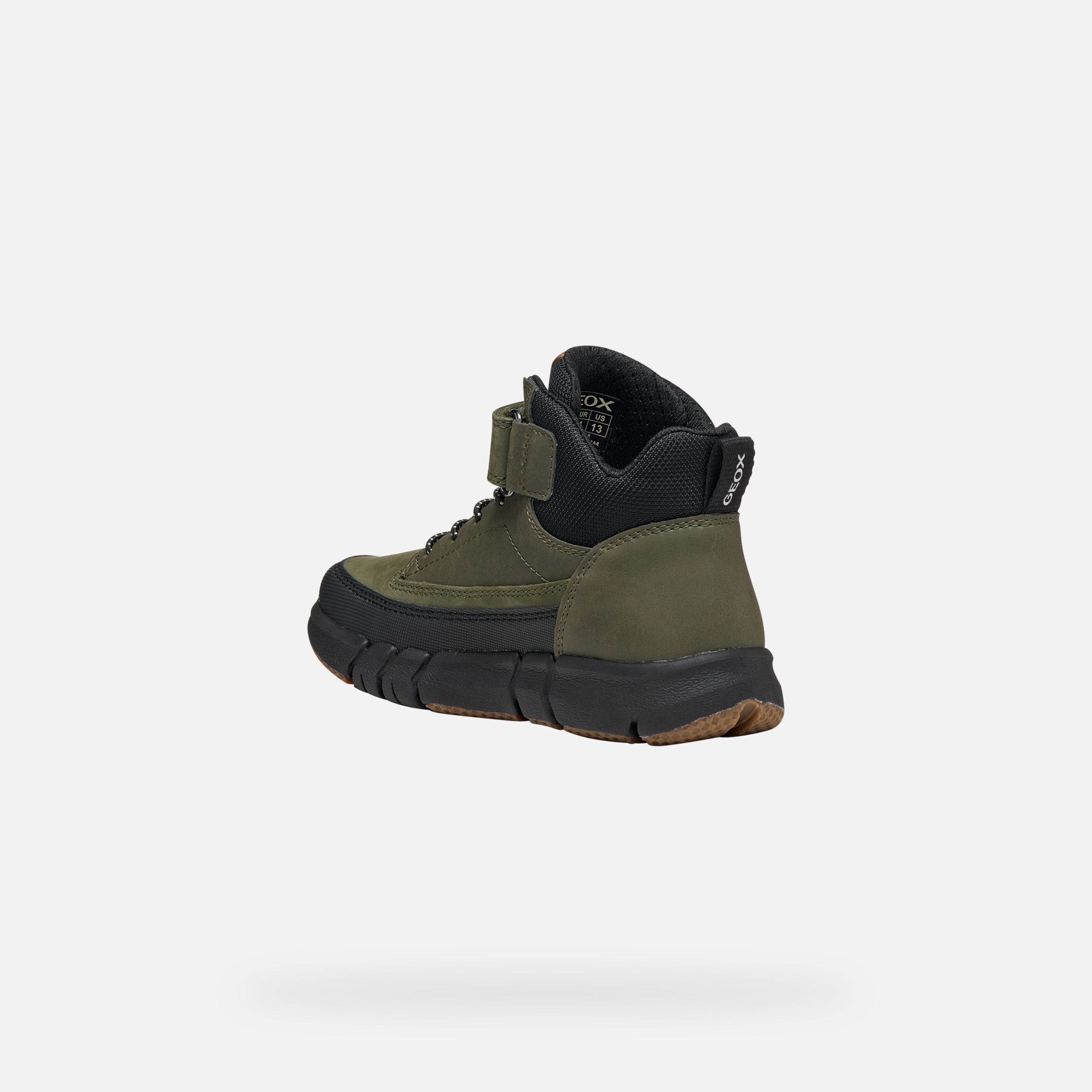 Khaki chlapčenská členková obuv Geox Flexyper - 004