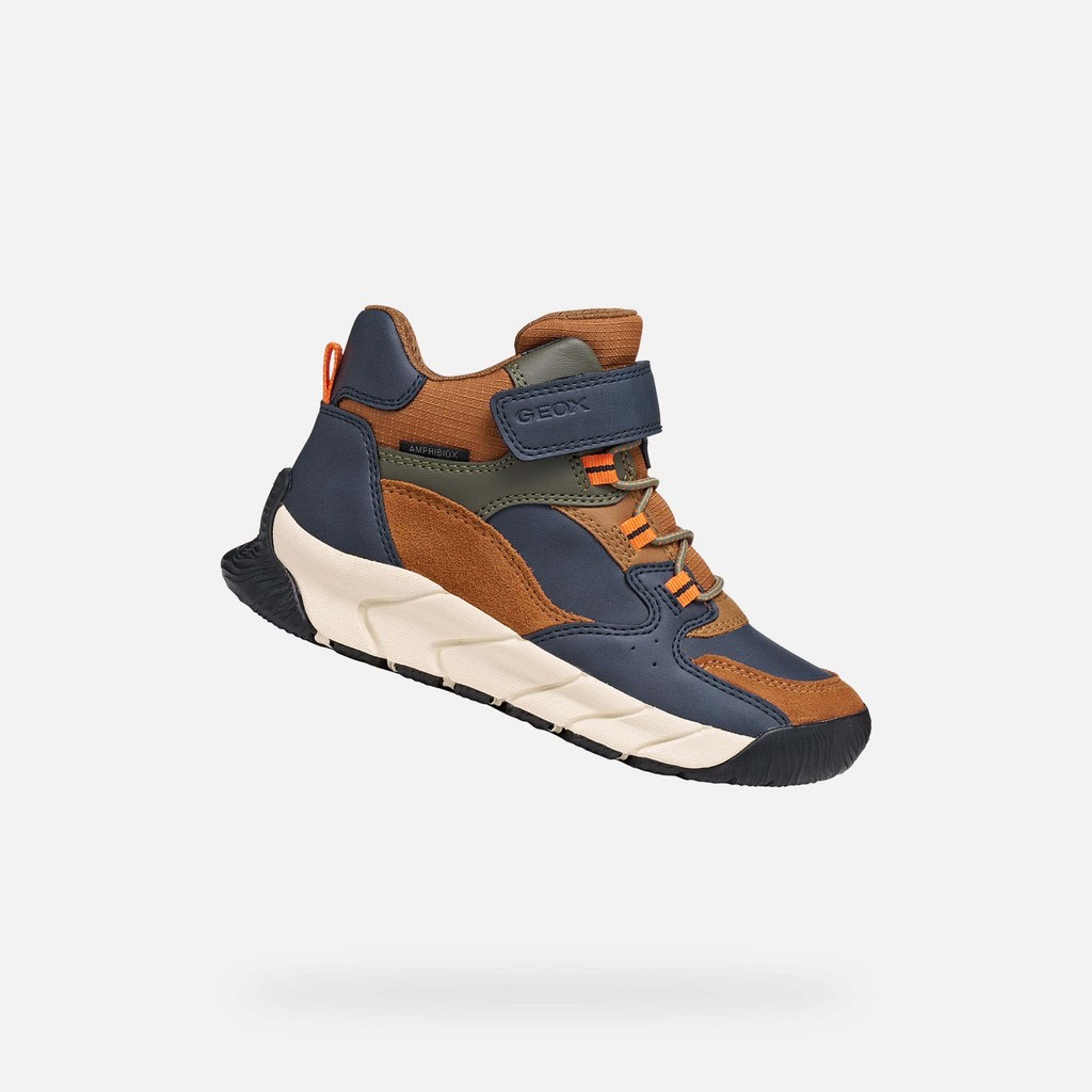 Světle hnědá zateplená chlapecká kotníková obuv Geox Flexyper Pro B - 001