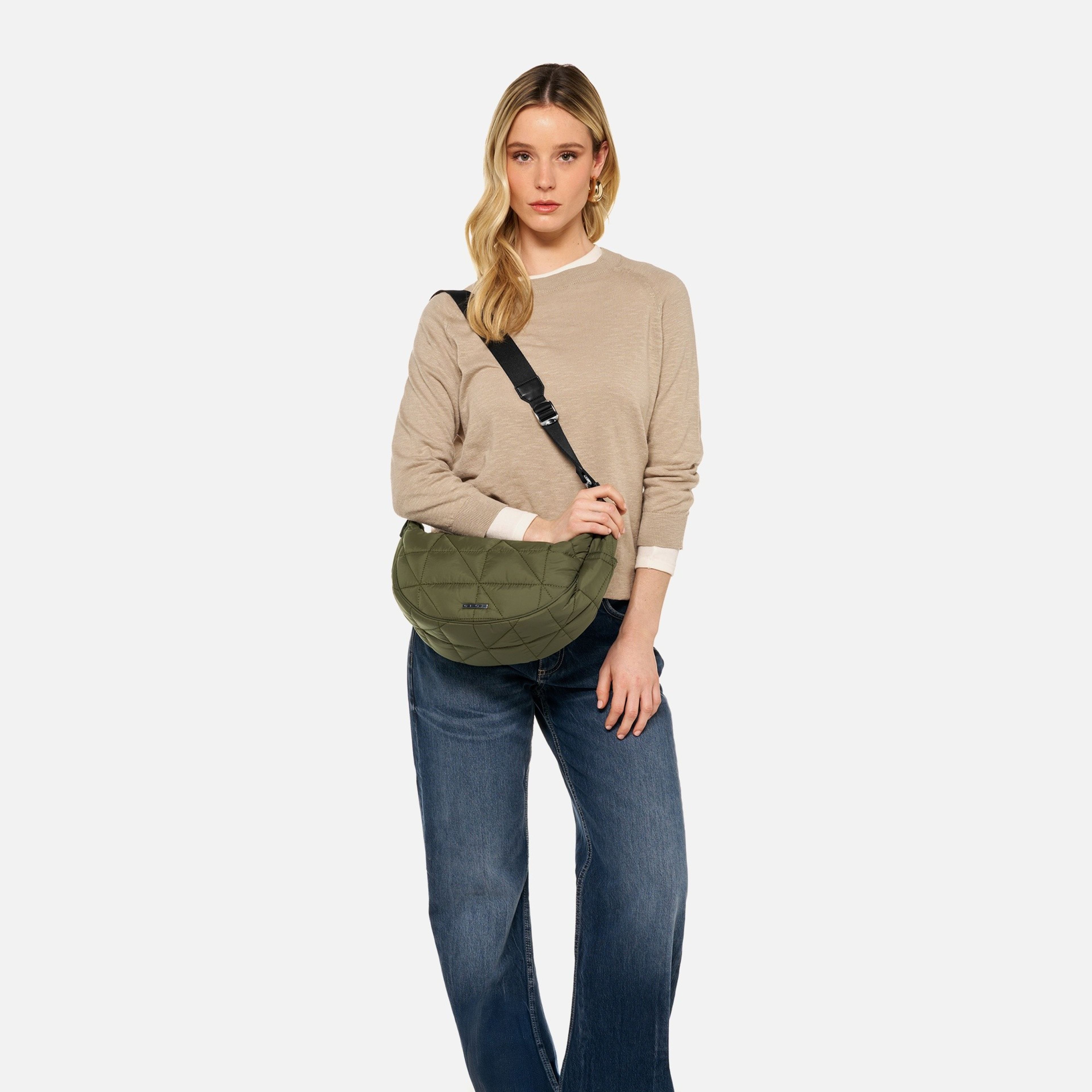 Khaki dámská kabelka Geox Achsie - 006