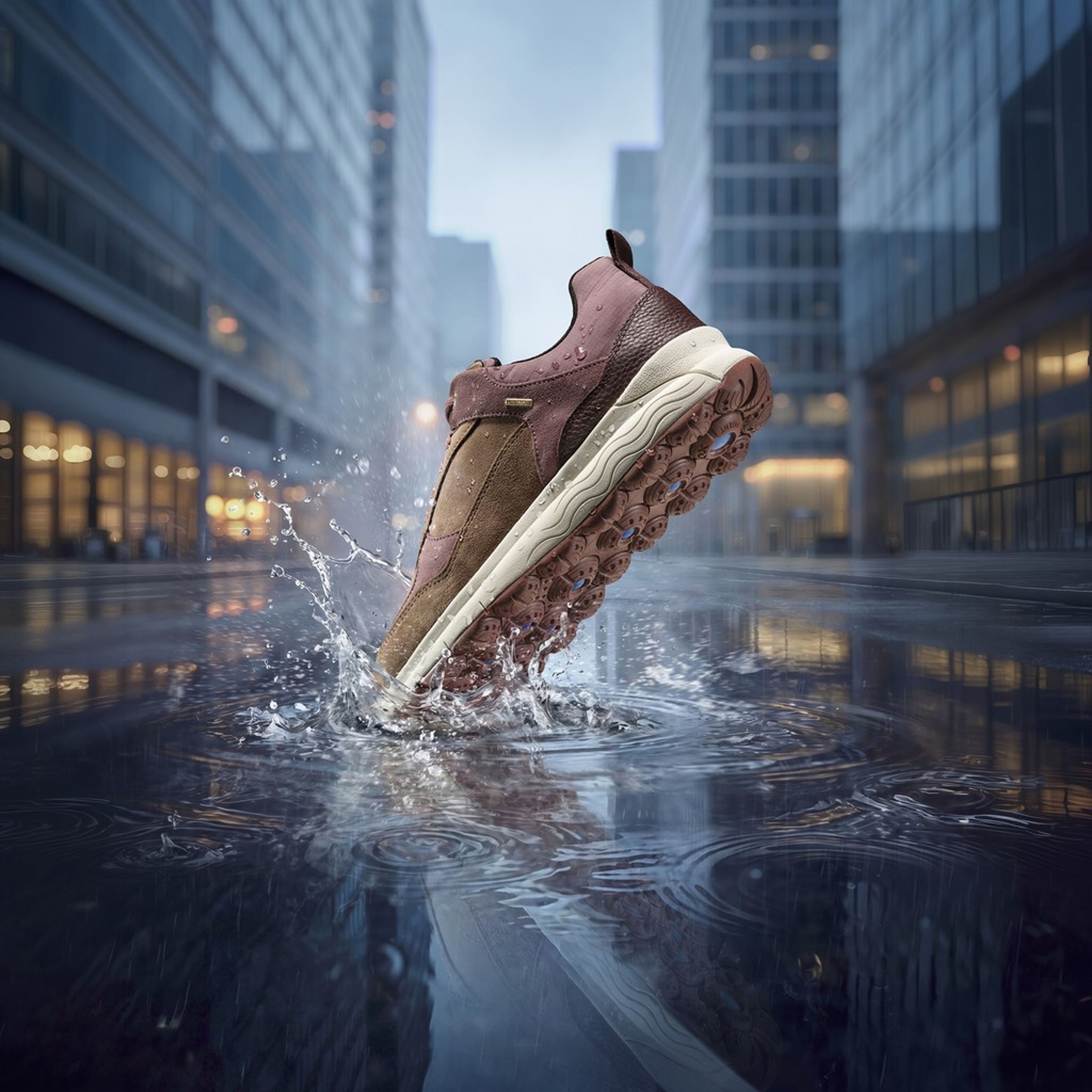 Jasnobrązowe damskie sneakersy Geox Spherica 4X4 B ABX - 009