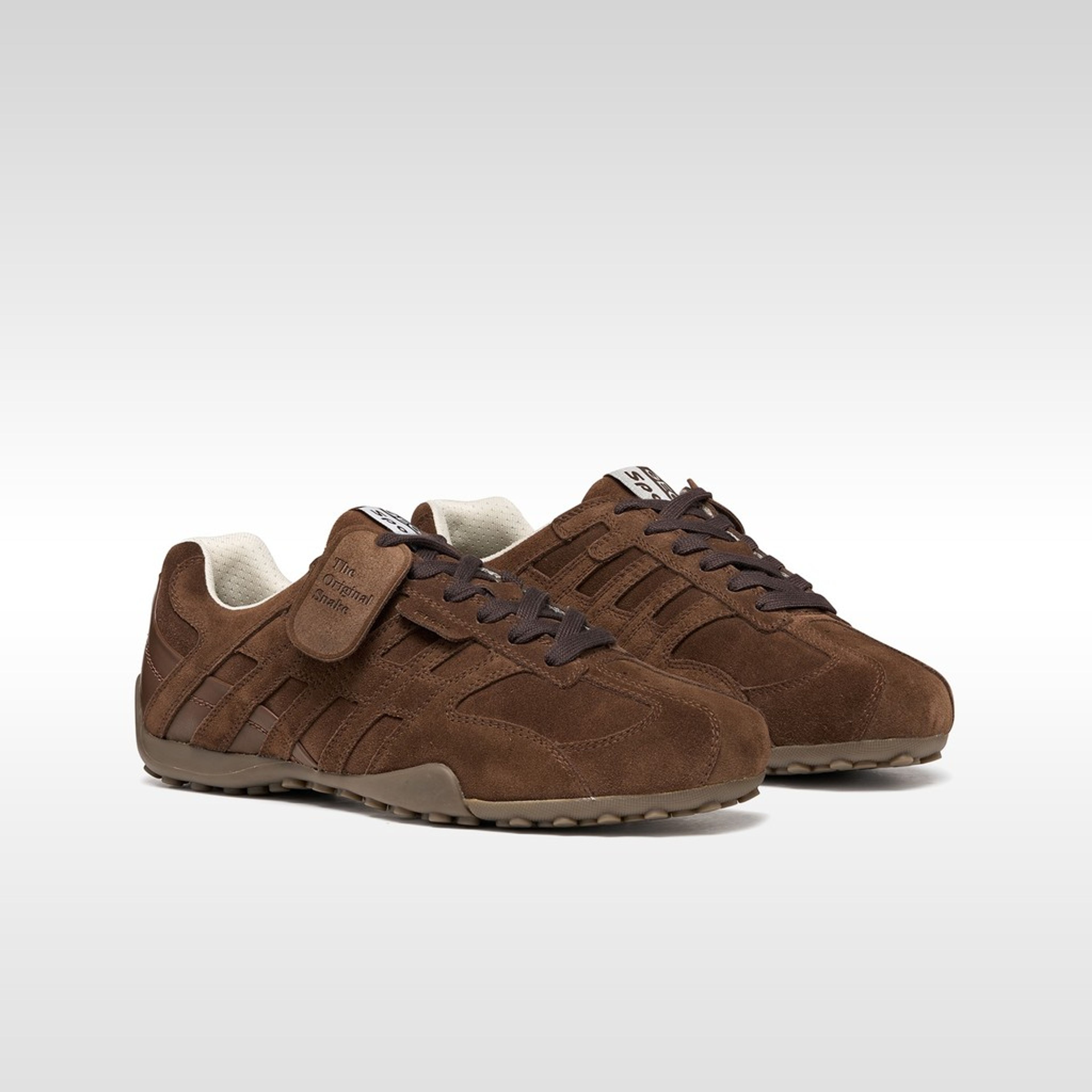 Sneakers maro închis pentru bărbați Geox Snake - 008
