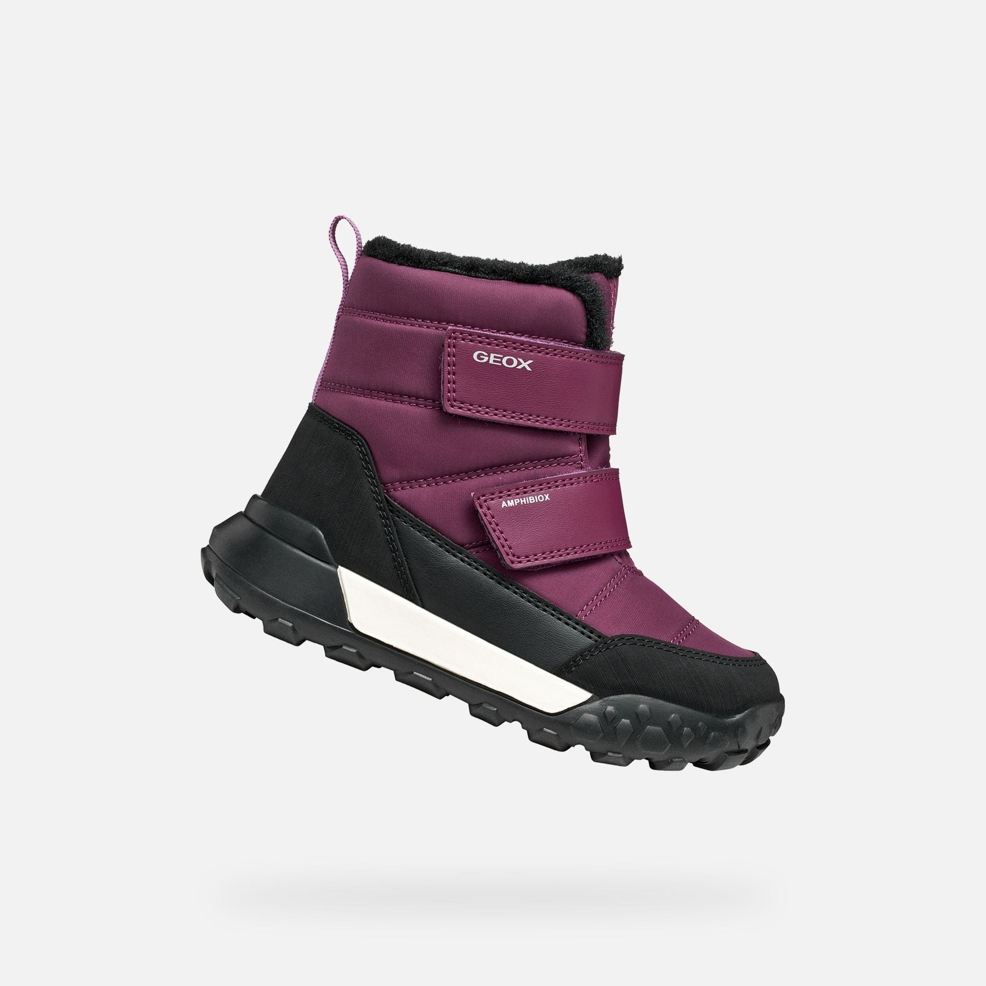 Fialová dievčenská členková obuv Geox Trekkyup B AB - 001