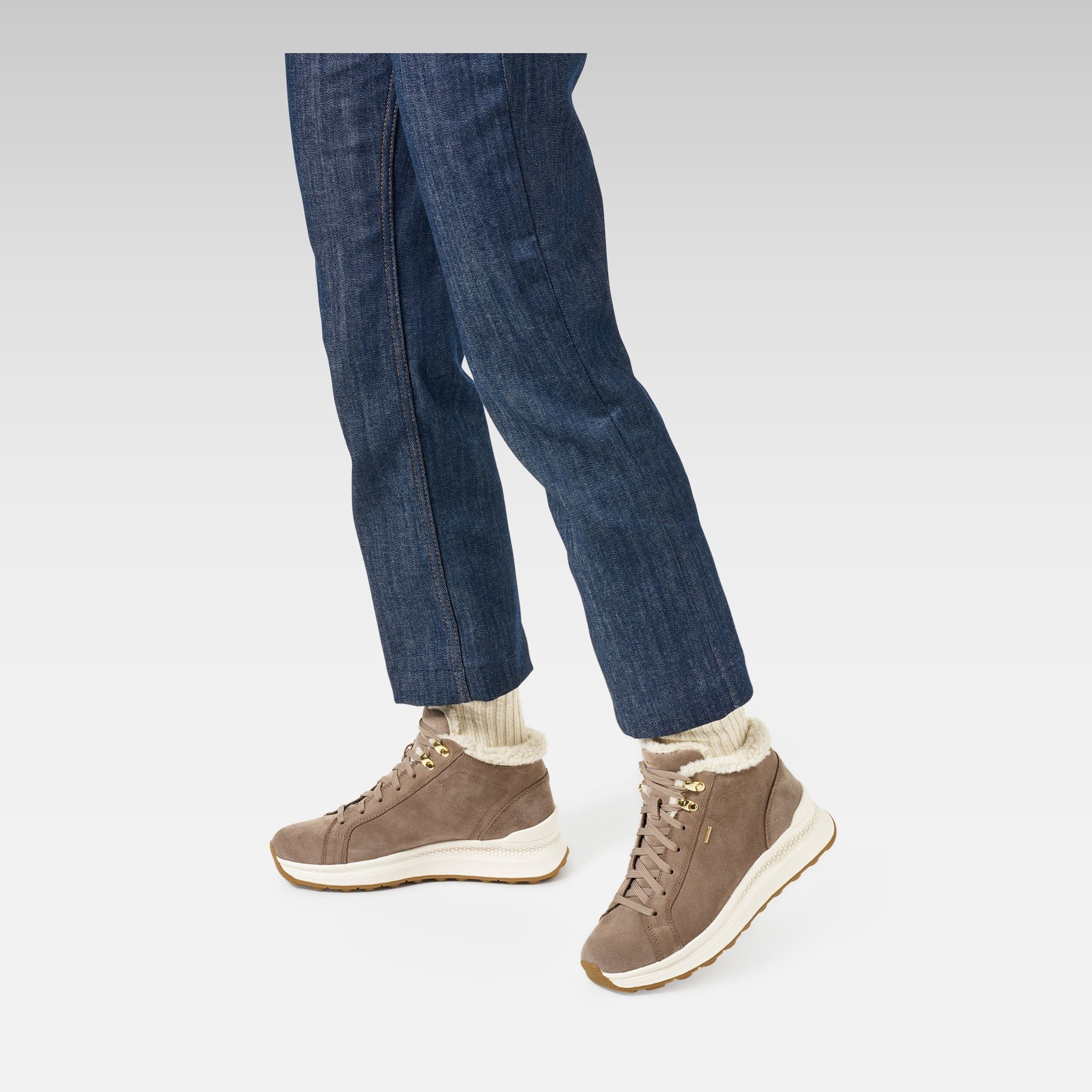 Sneakers maro închis pentru femei Geox Spherica Actif X2 - 003