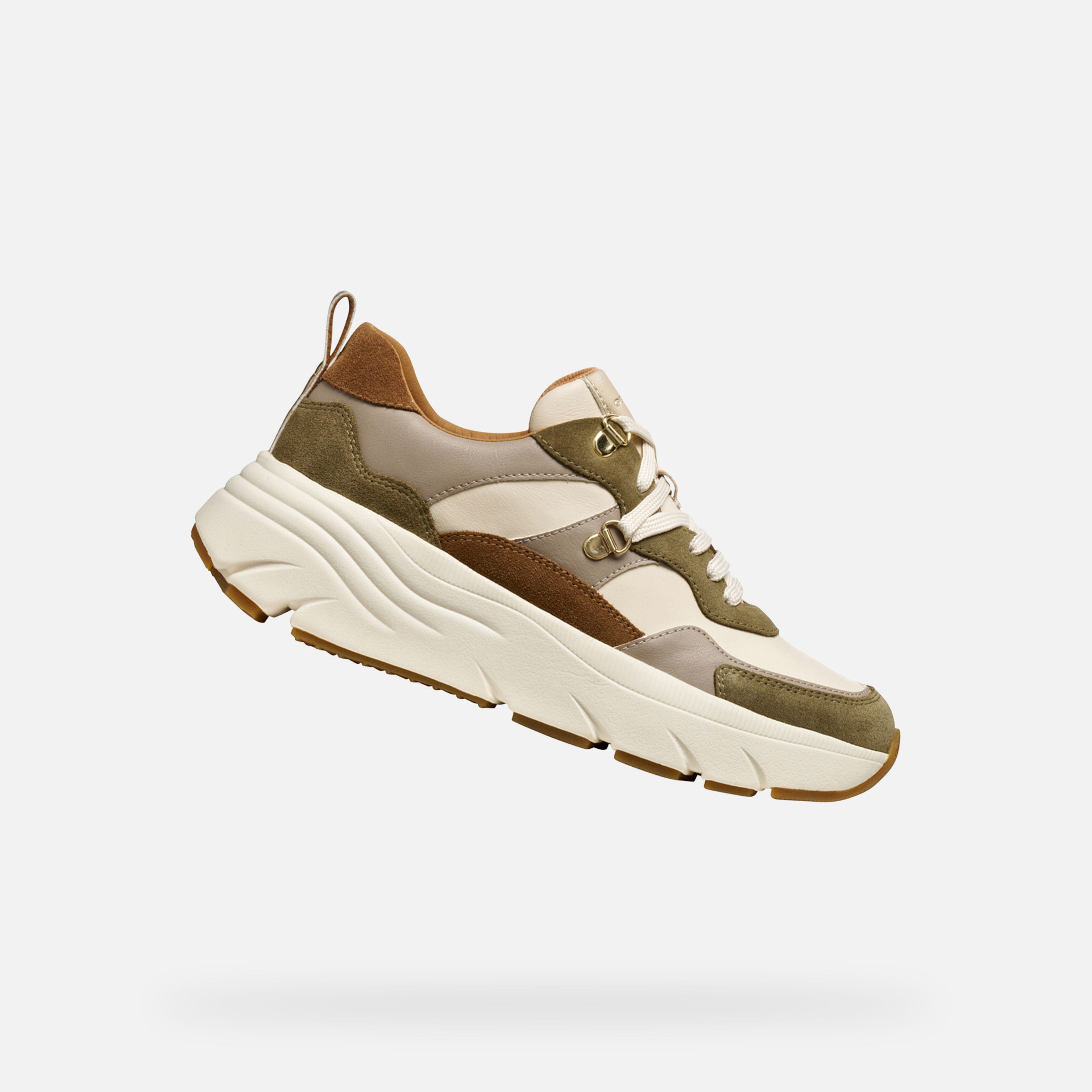 Khaki dámské tenisky Geox Diamanta