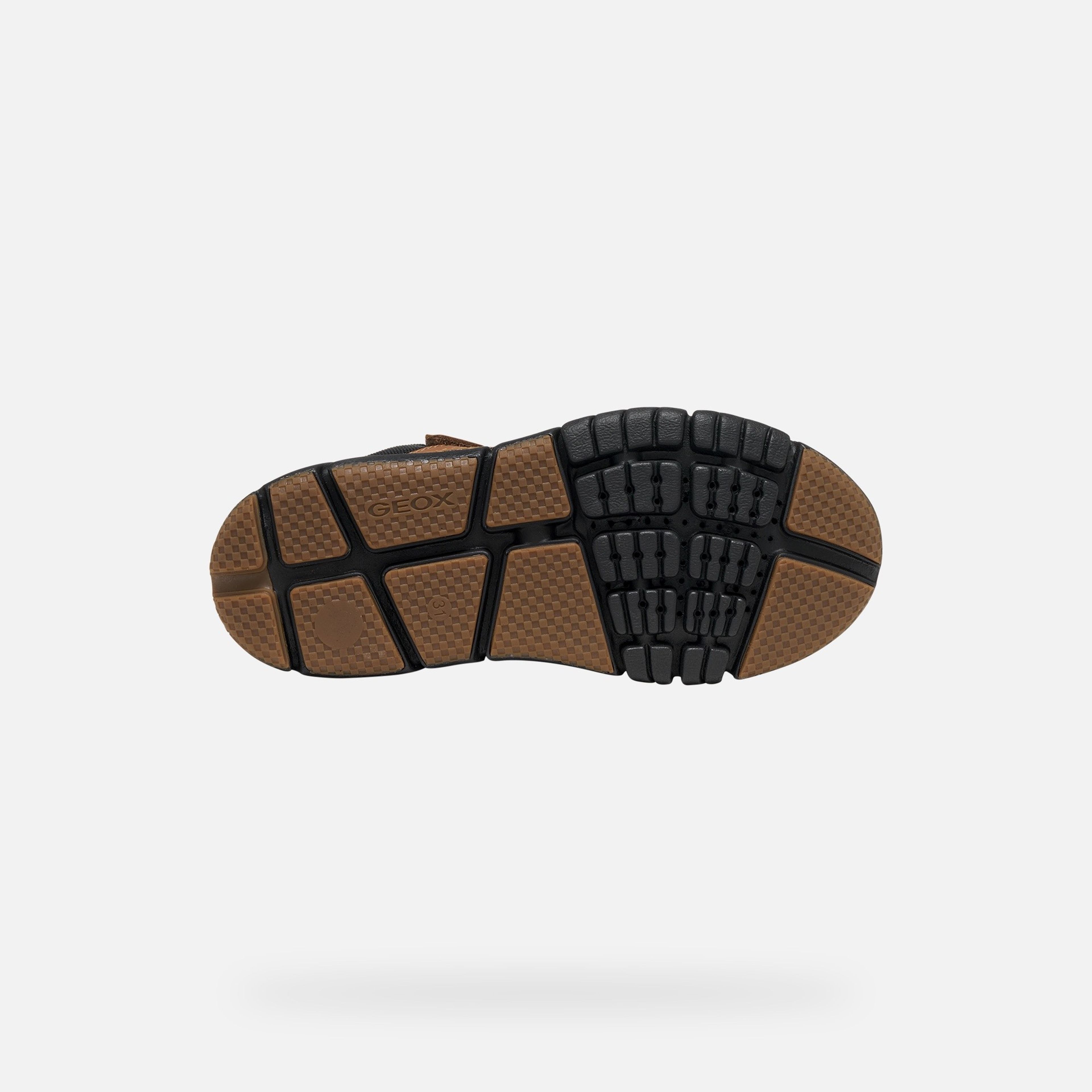 Hnedá chlapčenská členková obuv Geox Flexyper - 006