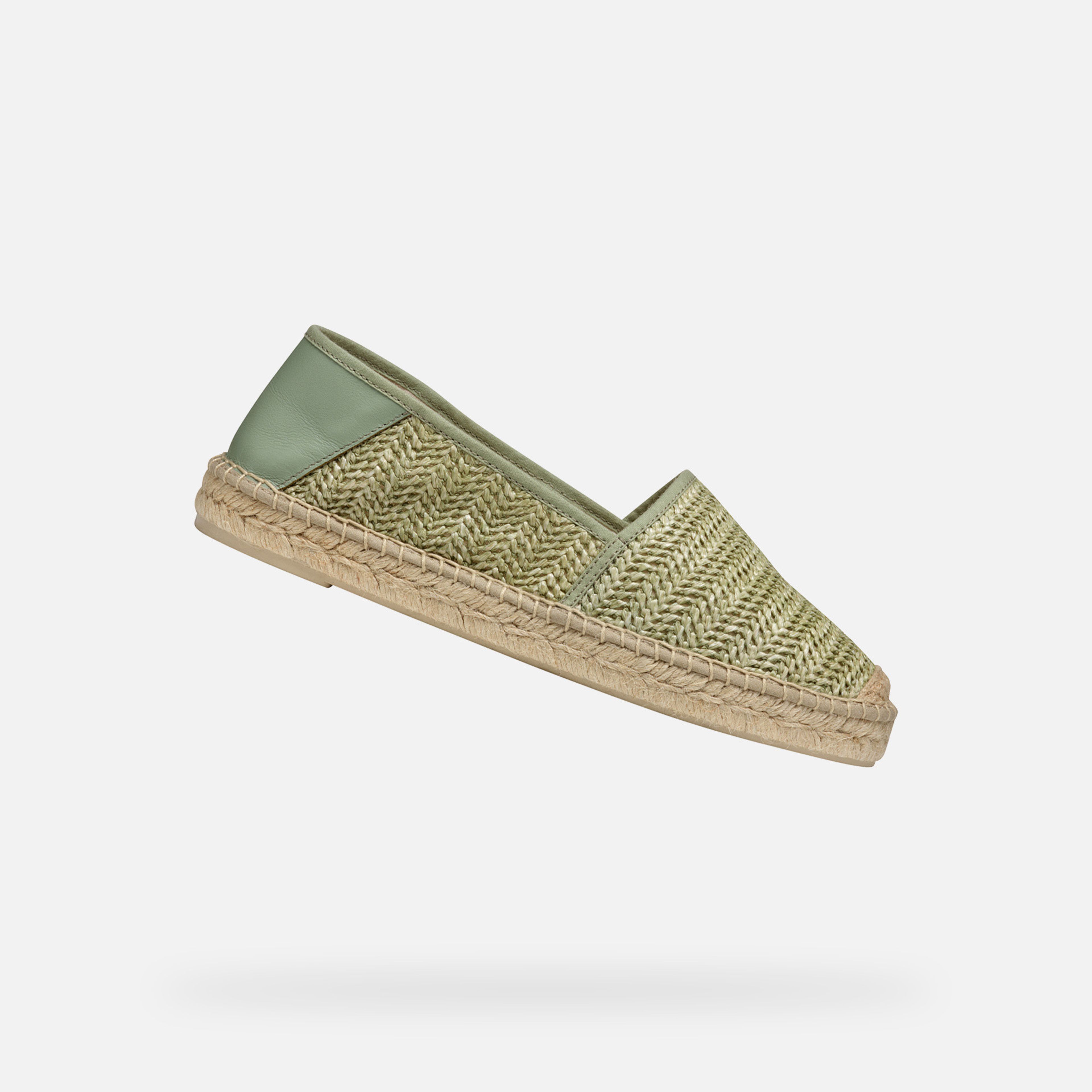 Svetlozelené dámske espadrilky Geox Lampedusa