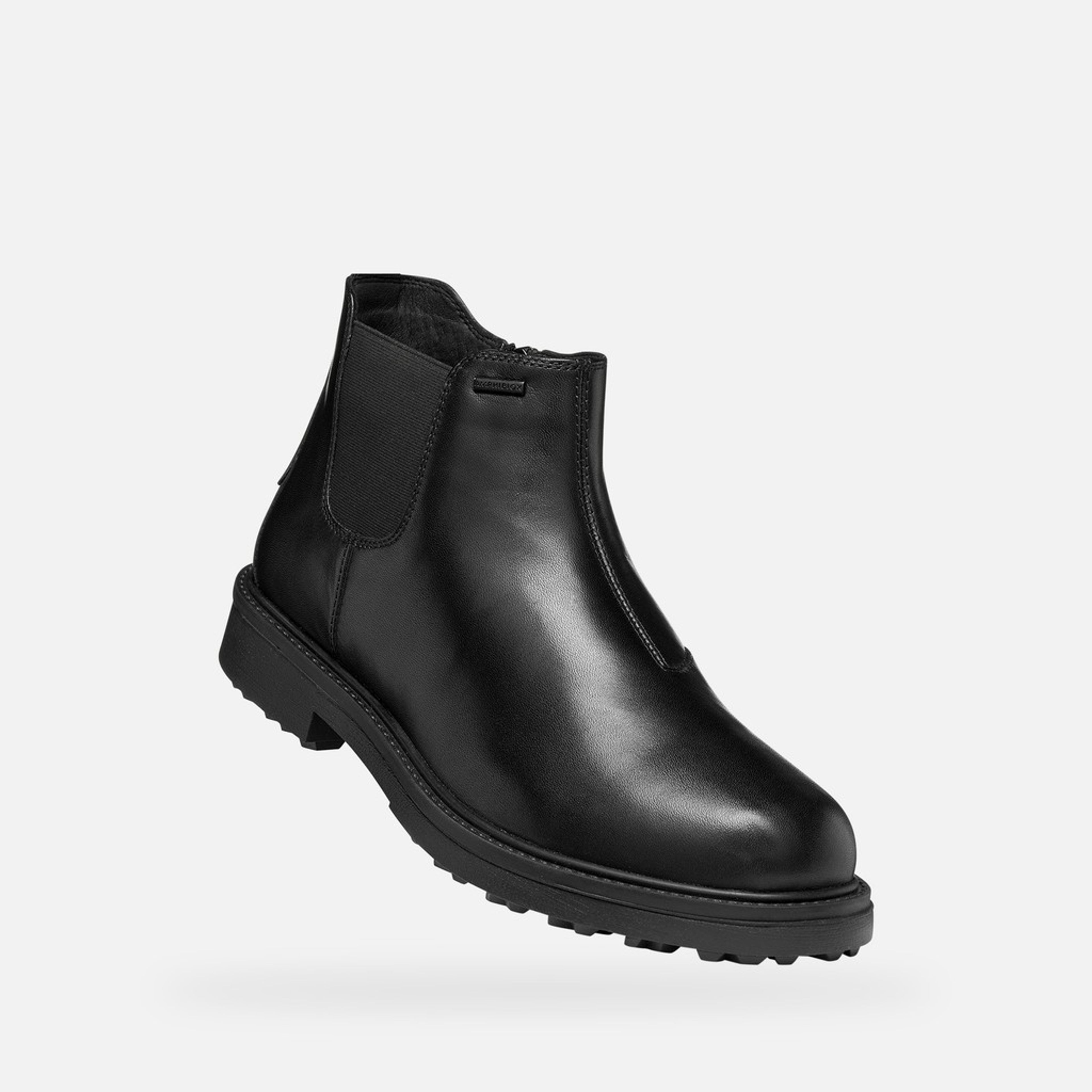 Czarne męskie buty za kostkę Geox Lagorai + Grip B A - 005