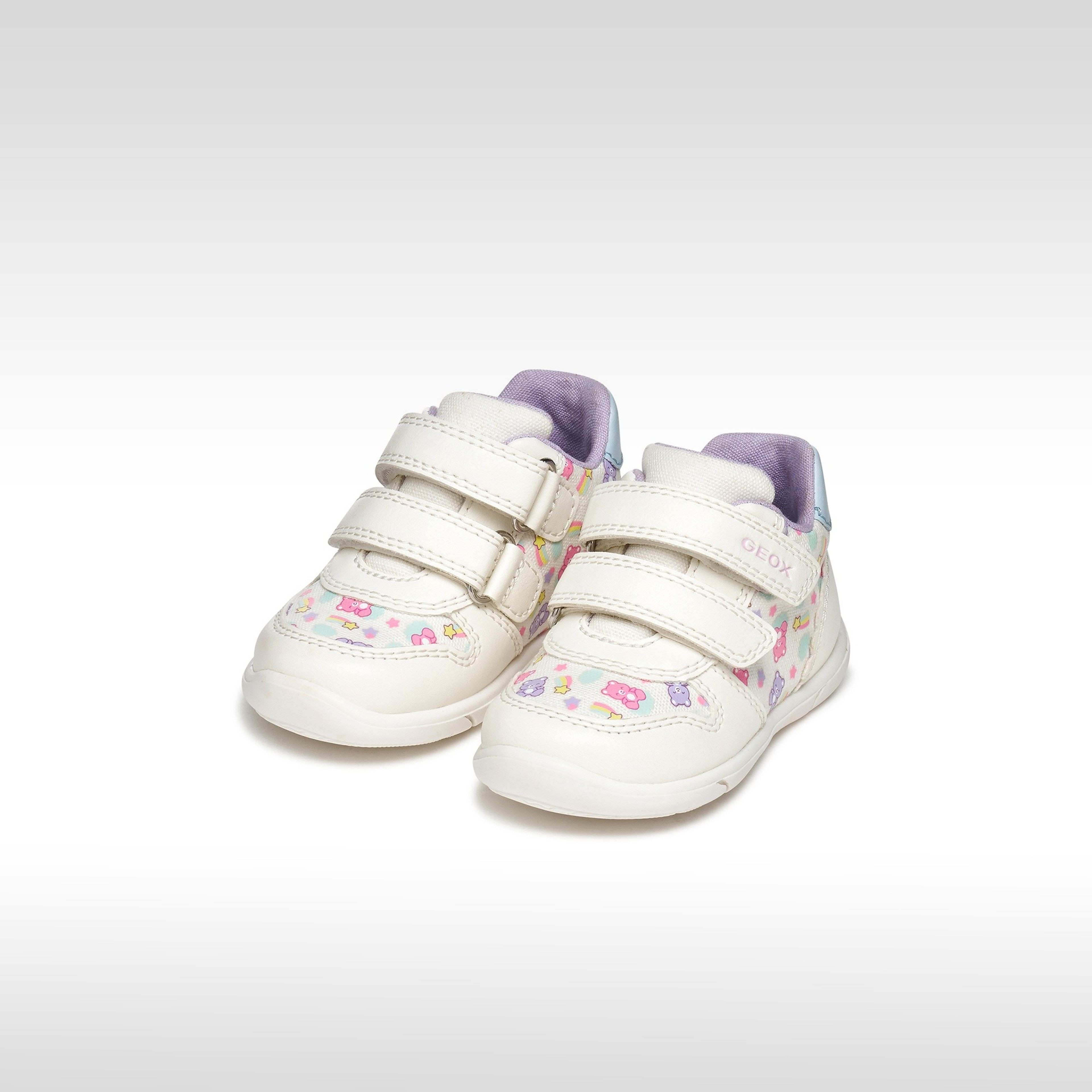 Białe dziewczęce sneakersy Geox Zapito