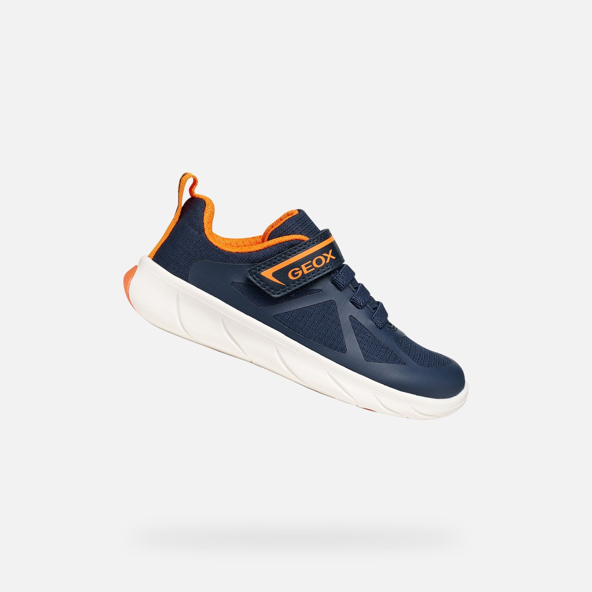 Ciemnogranatowe chłopięce sneakersy barefoot Geox Foot-run - 001