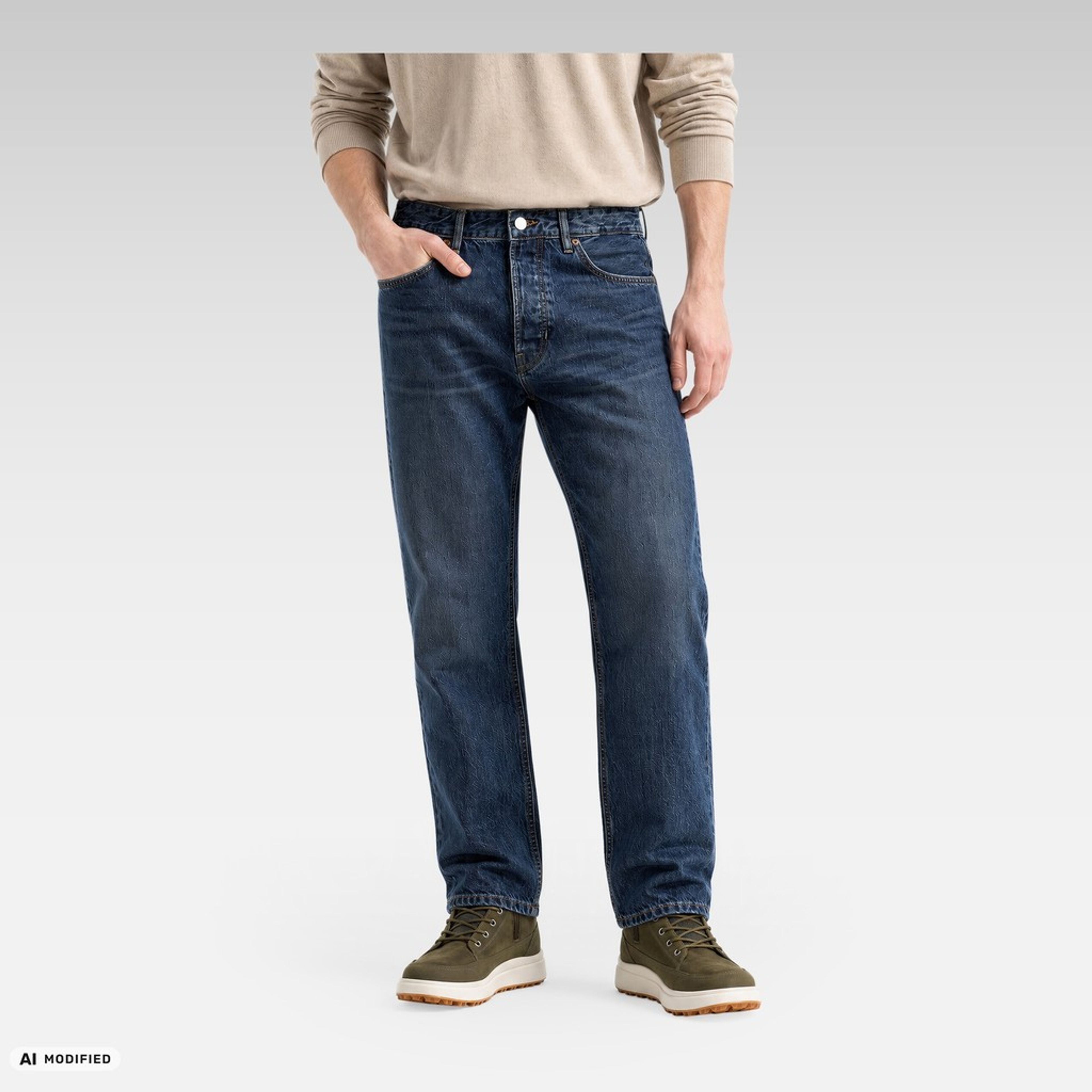 Khaki pánská kotníková obuv Geox Granito + Grip B A - 009