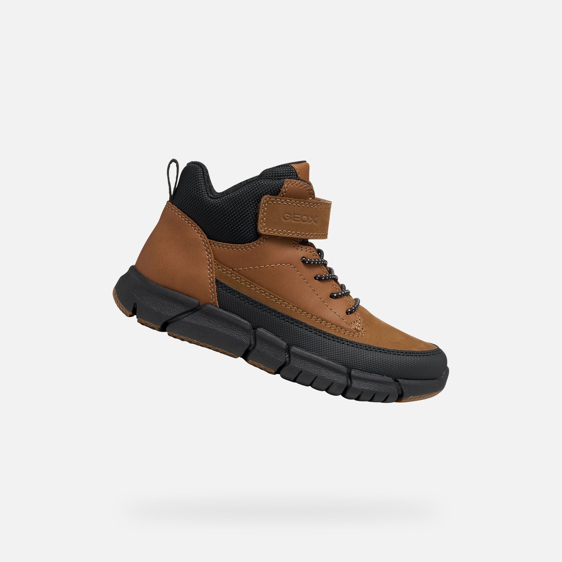 Hnedá chlapčenská členková obuv Geox Flexyper - 001