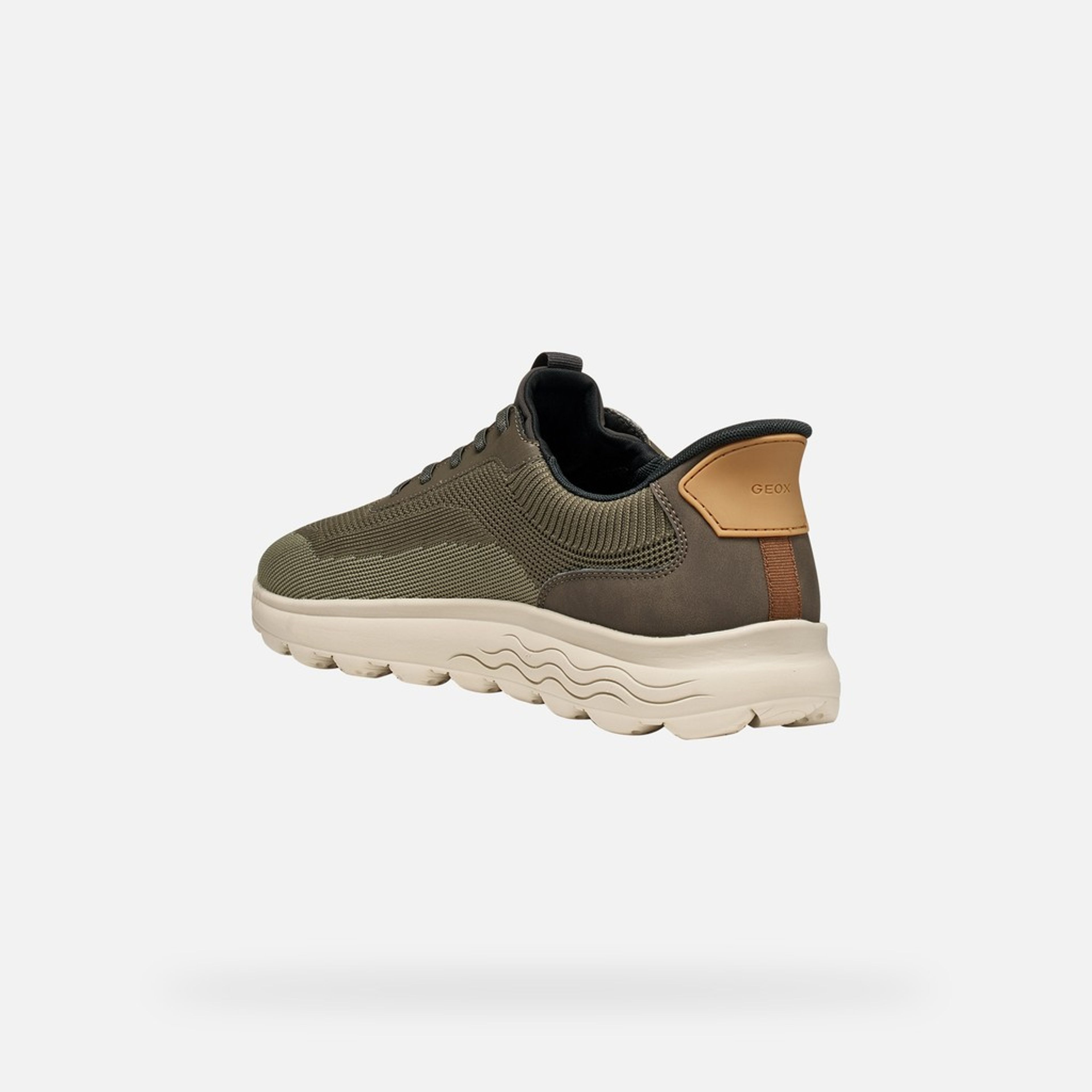 Khaki męskie sneakersy Geox Spherica Plus - 004