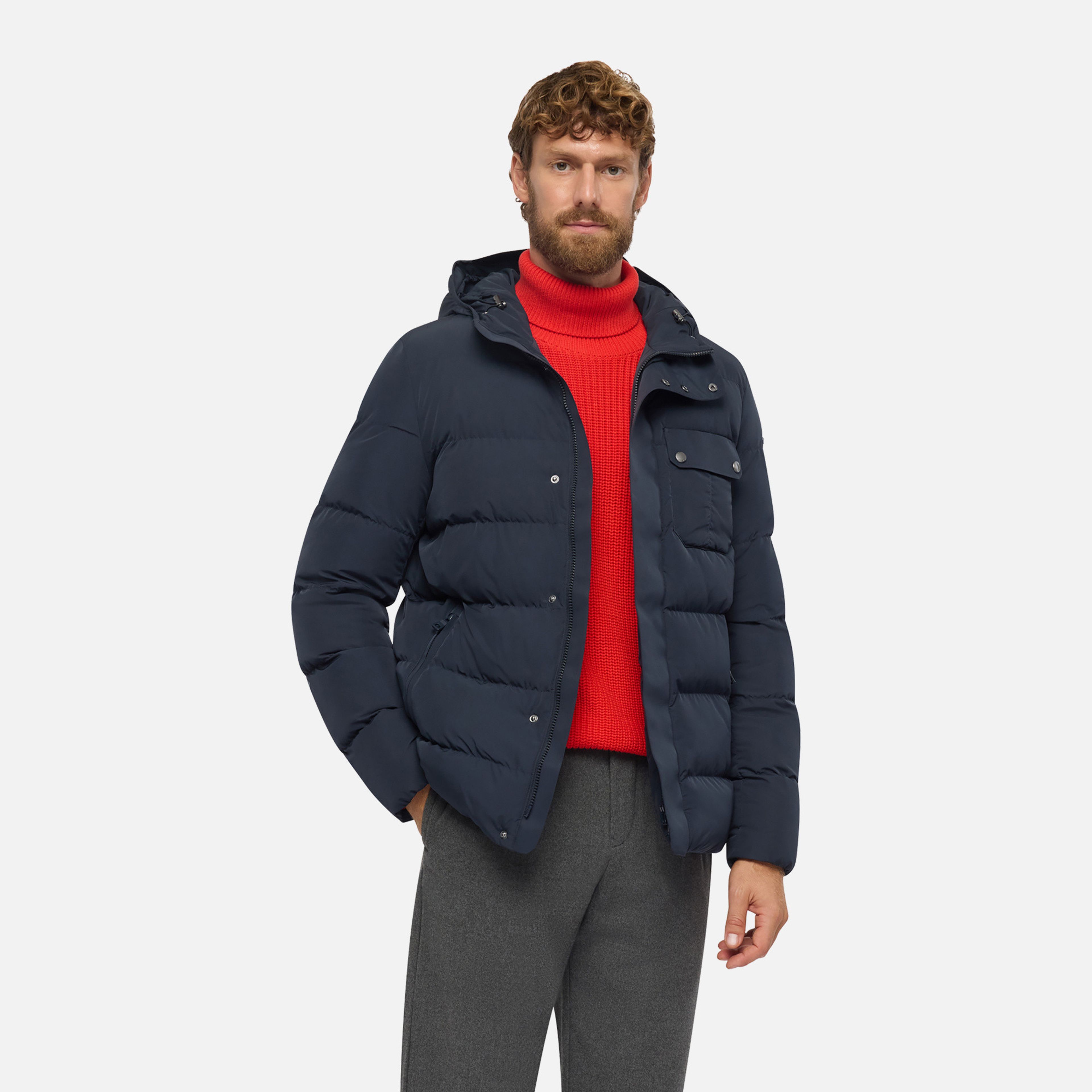 Tmavě modrá pánská bunda Geox Pieve