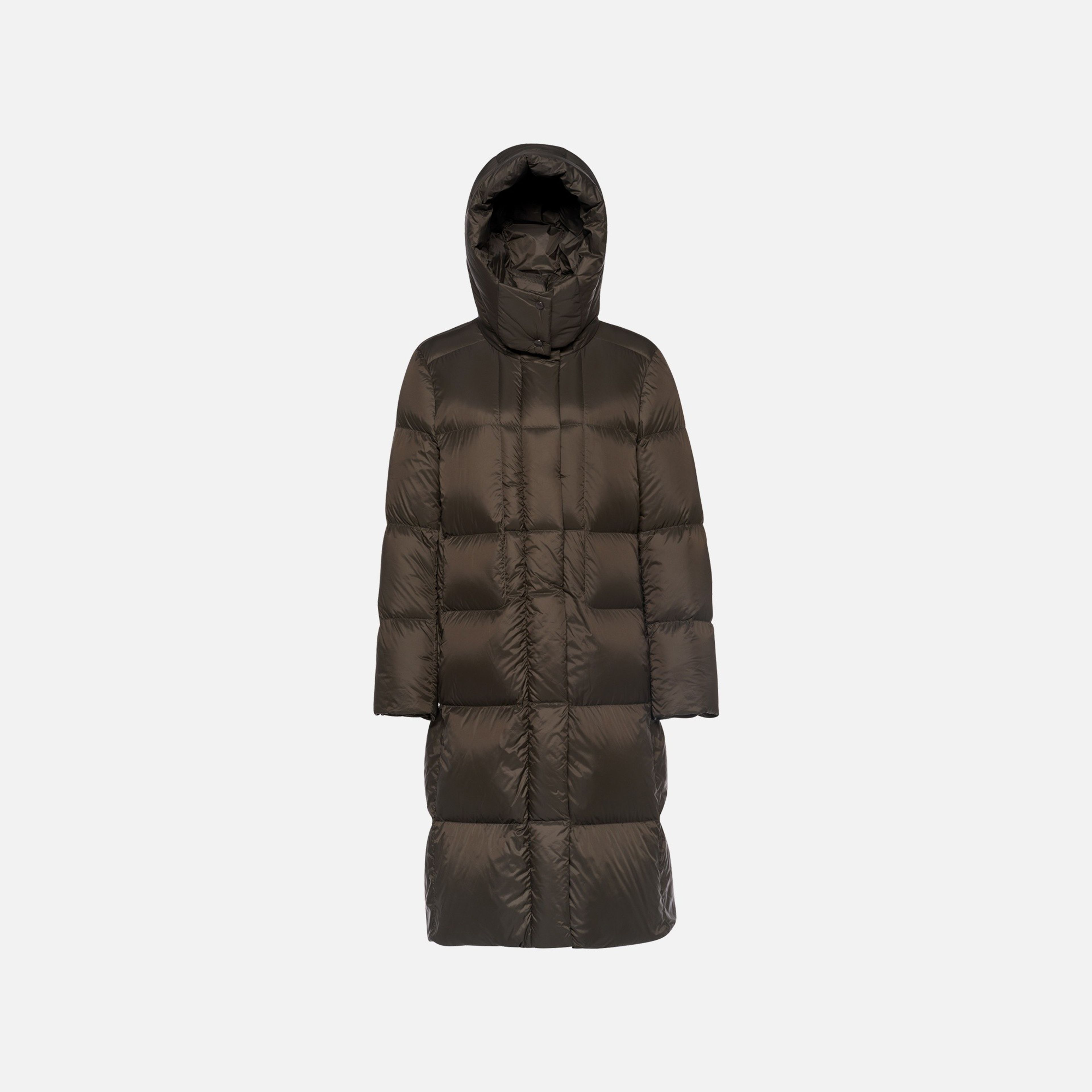Tmavě hnědá dámská péřová bunda Geox Arlara - 010