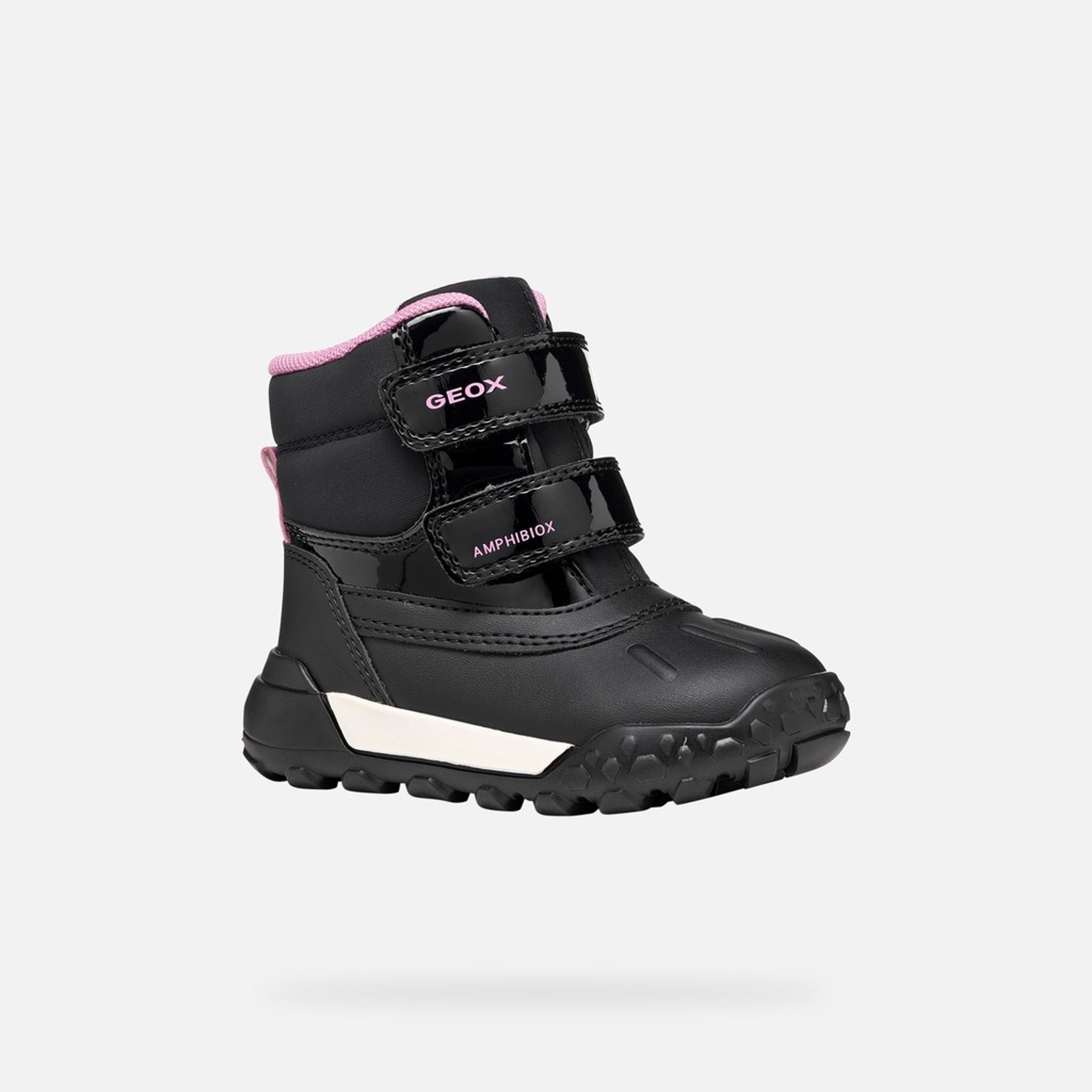 Czarne buty zimowe dla dziewczynek Geox Trekkyup - 003
