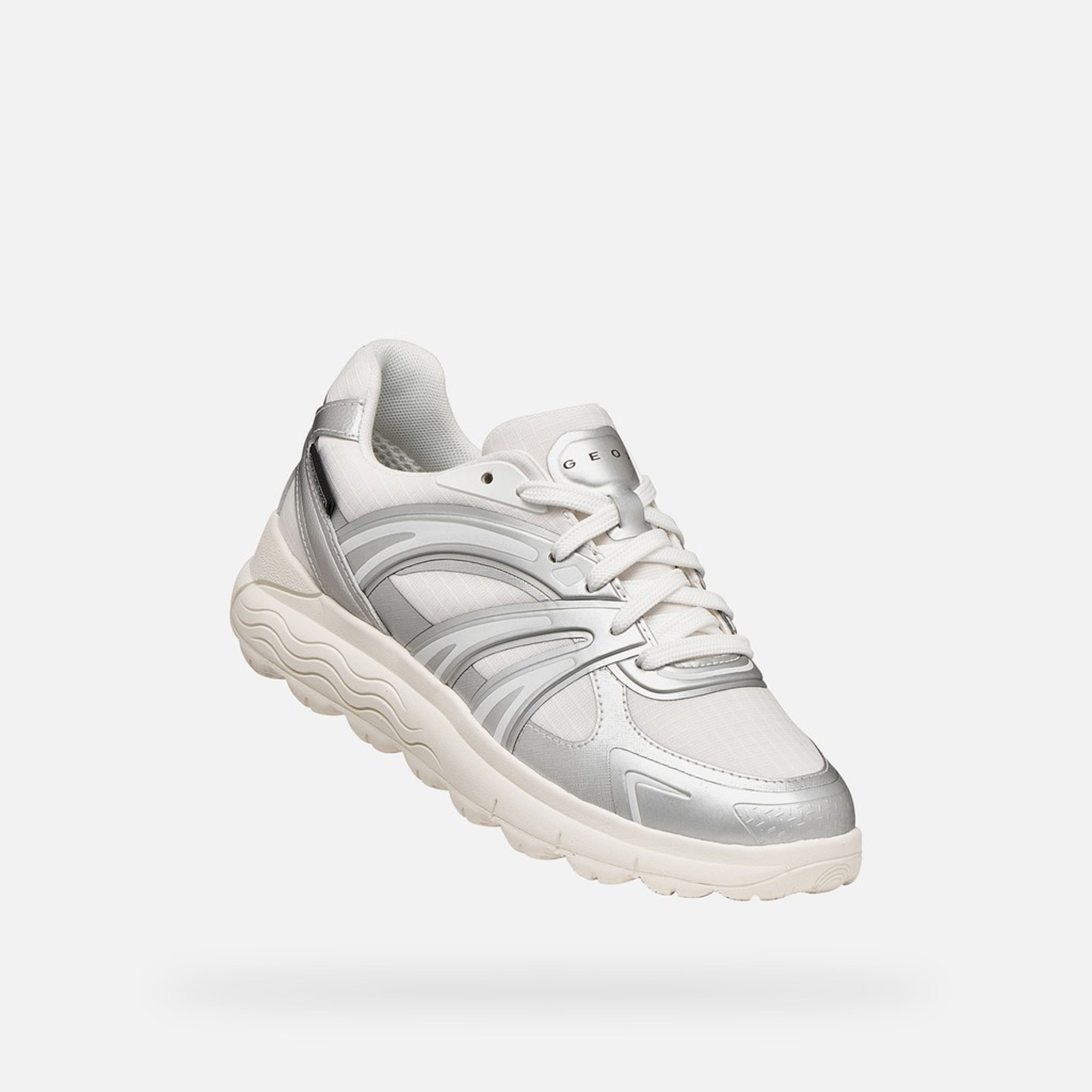 Sneakers albi pentru femei Geox Spherica 4x4 B ABX - 005