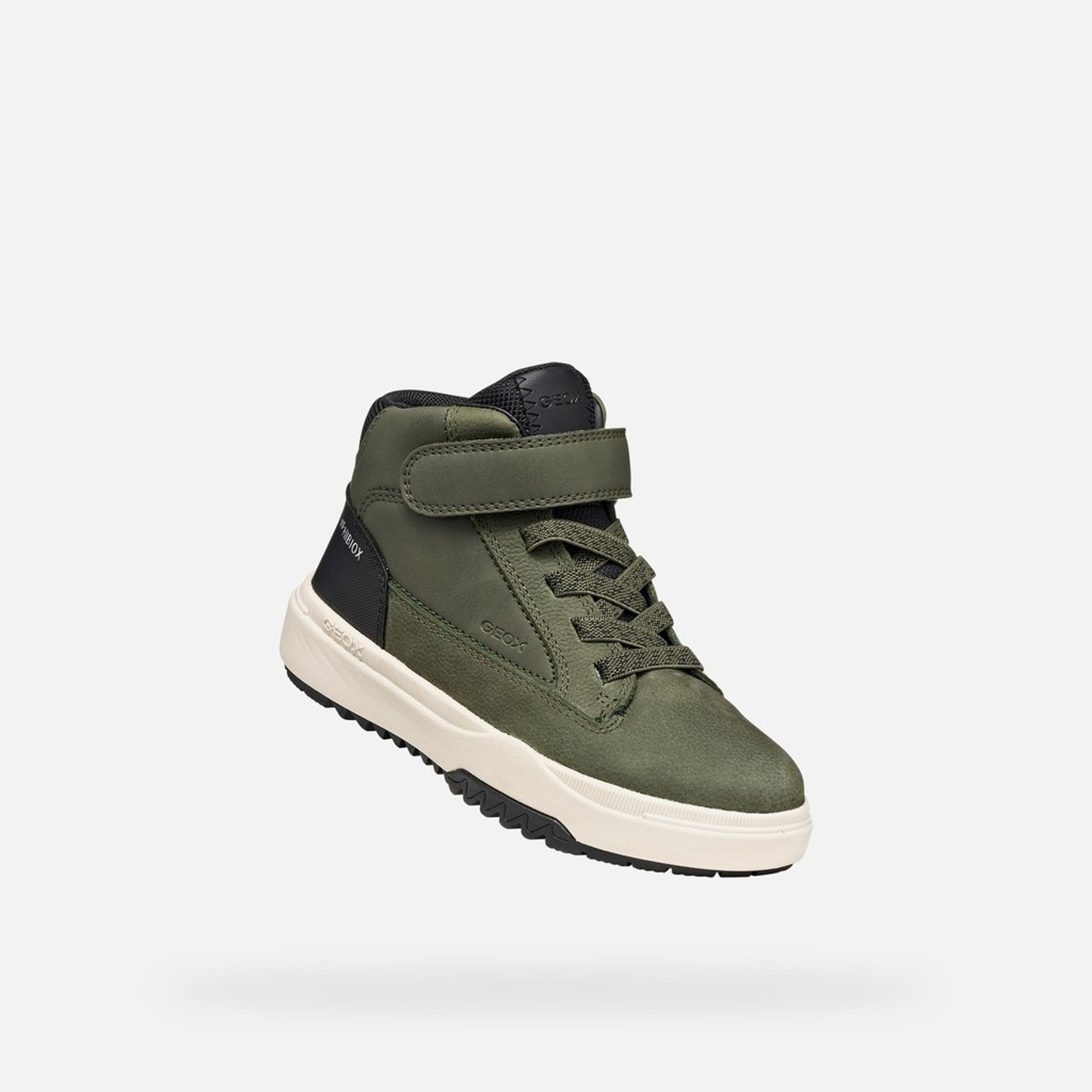 Khaki chlapčenská členková obuv Geox Bunshee B ABX - 005