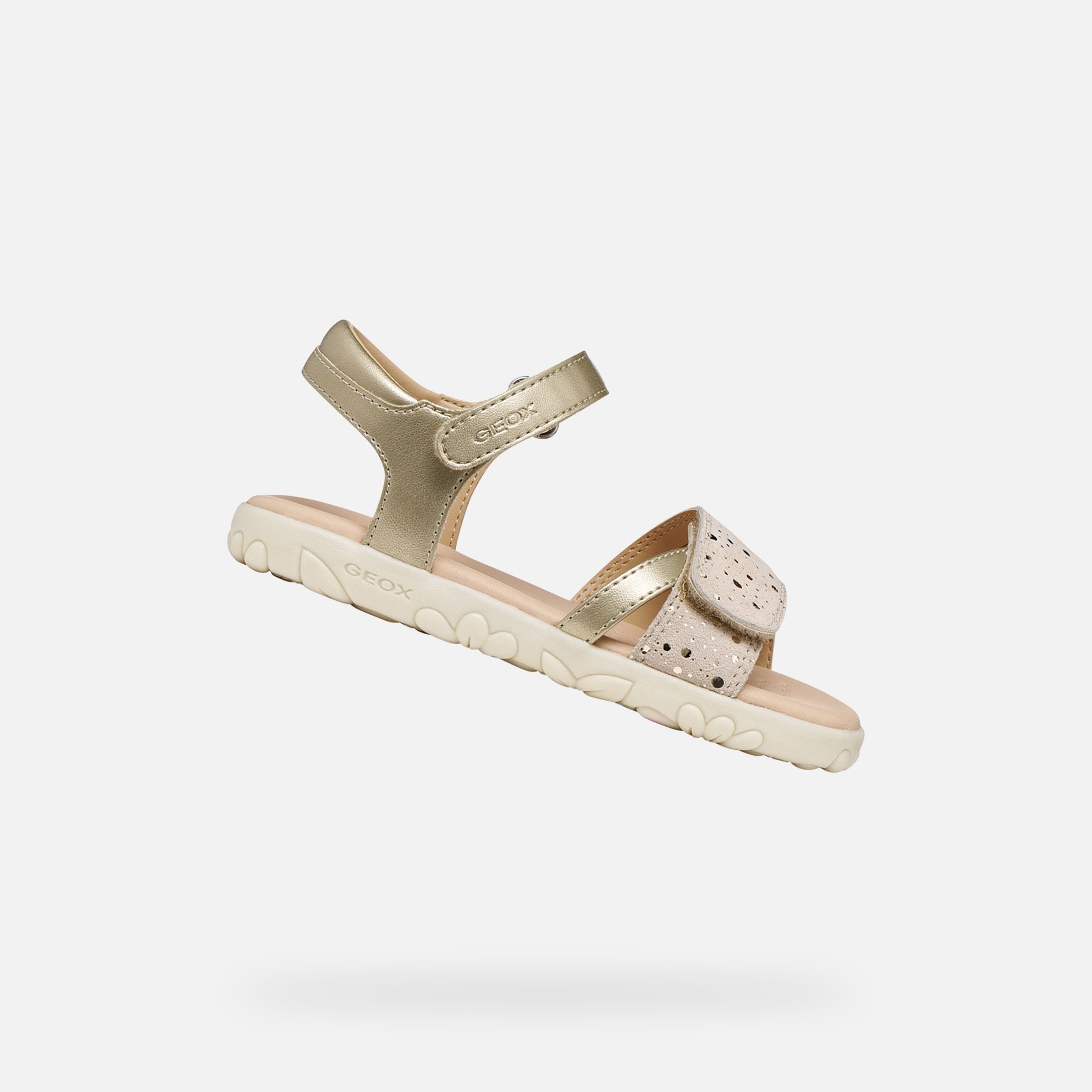 Zlaté dievčenské sandále Geox Sandal Haiti