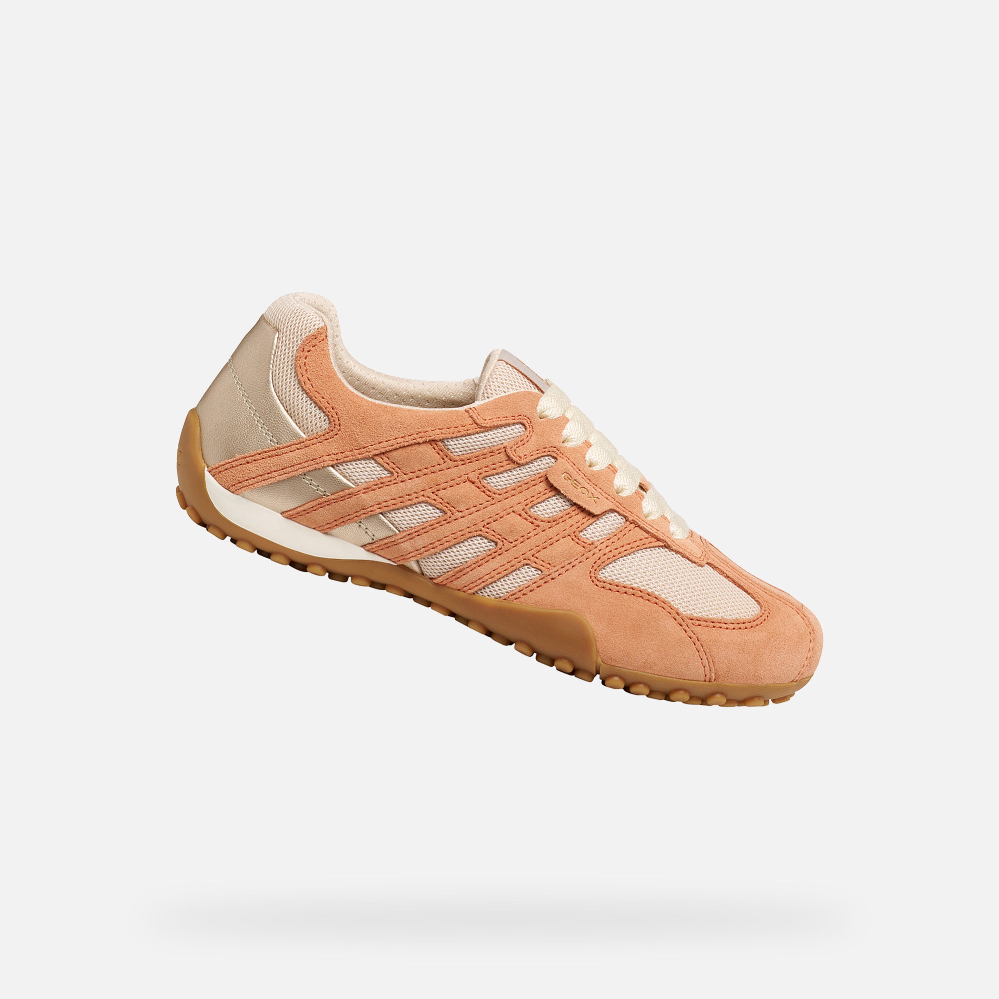 Oranžové dámské tenisky Geox Snake Original