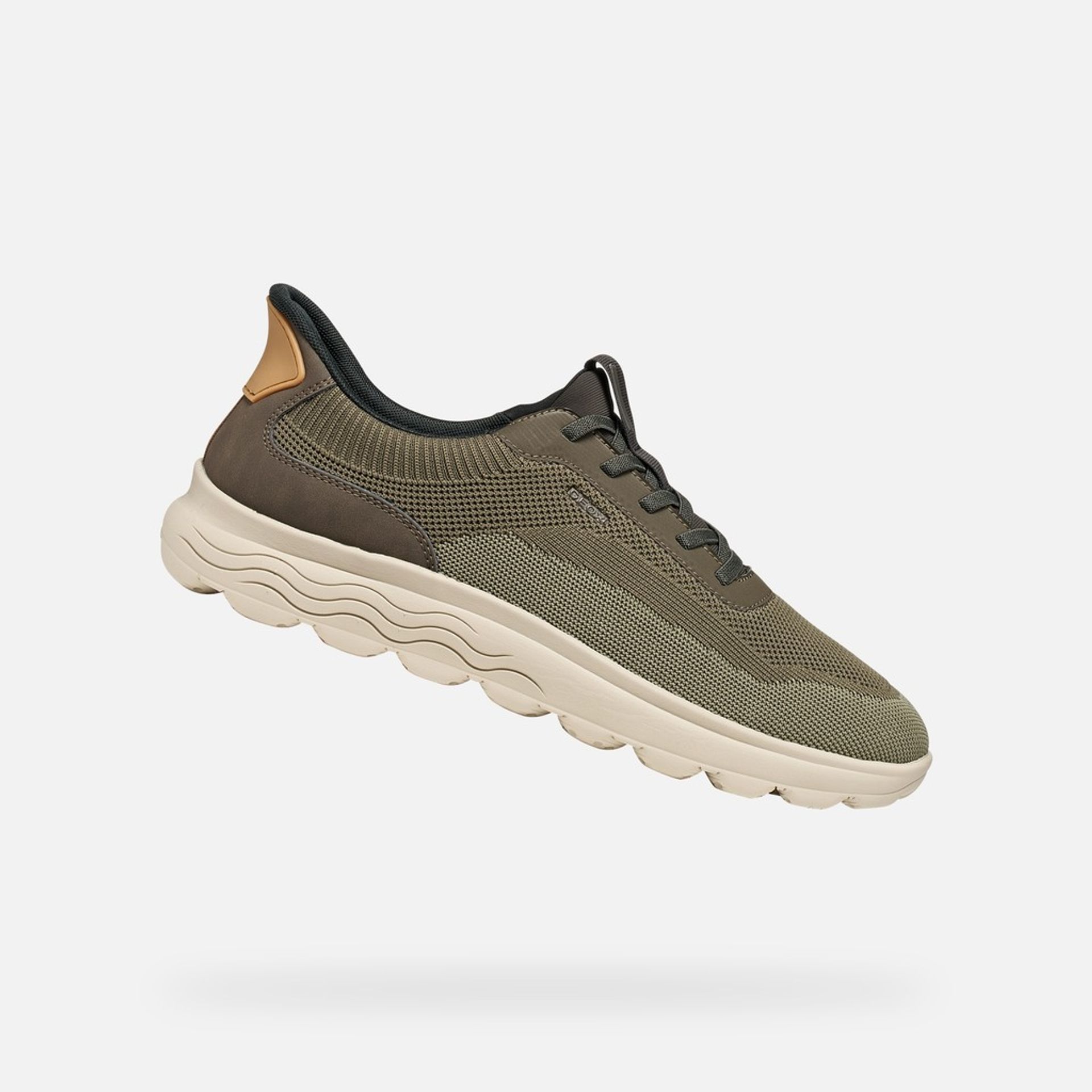 Khaki męskie sneakersy Geox Spherica Plus - 001