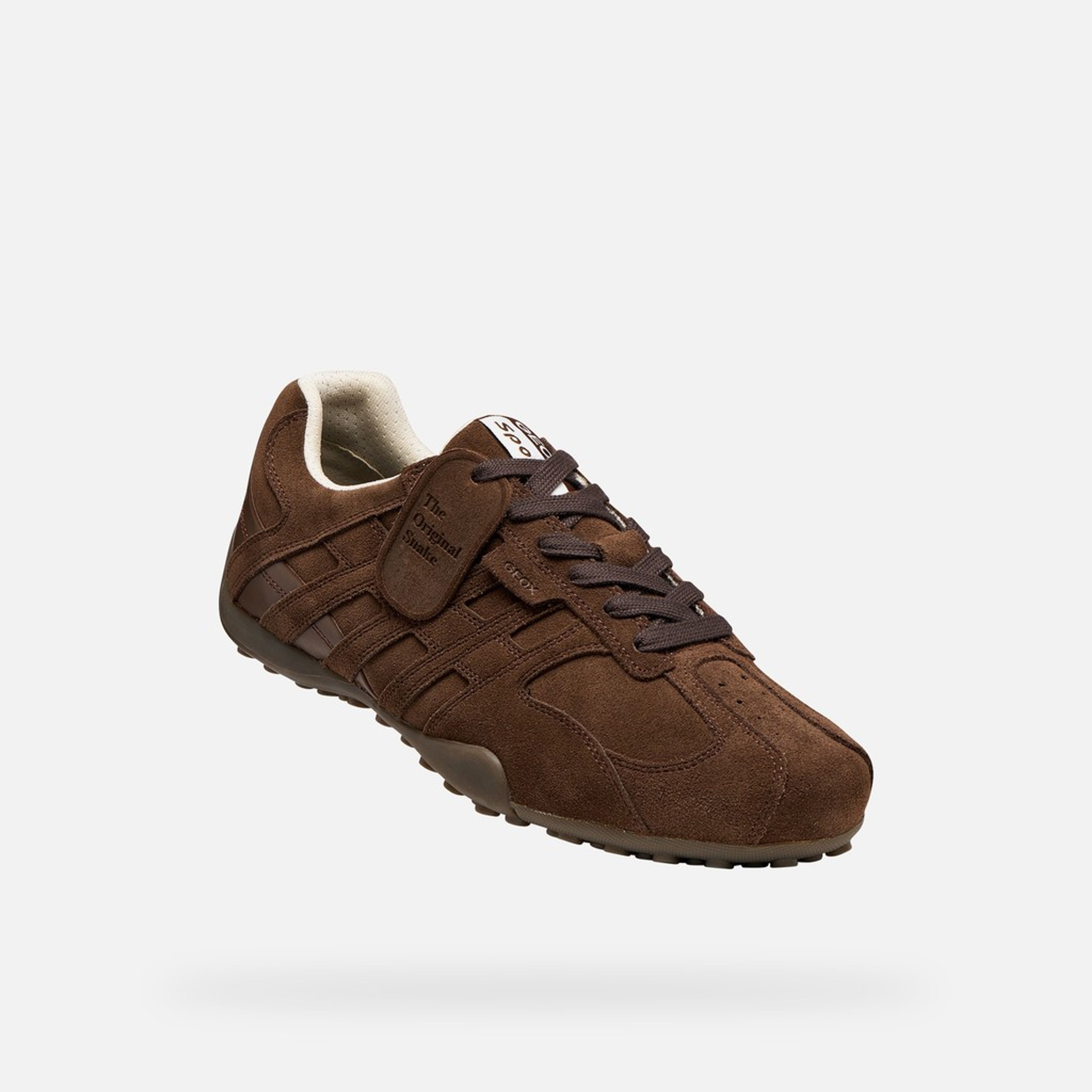 Sneakers maro închis pentru bărbați Geox Snake - 005