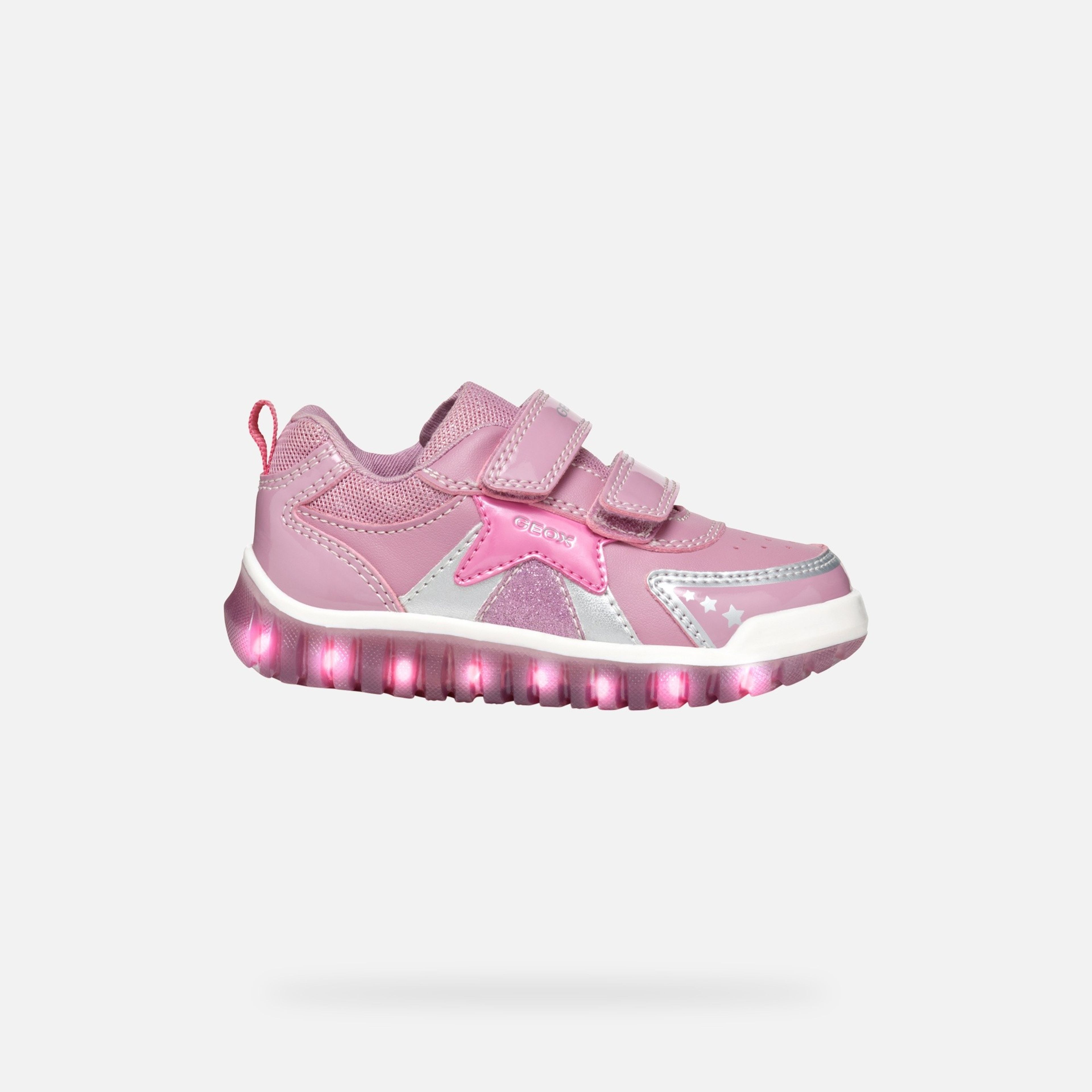 Růžové dívčí tenisky Geox Lightyloo - 009