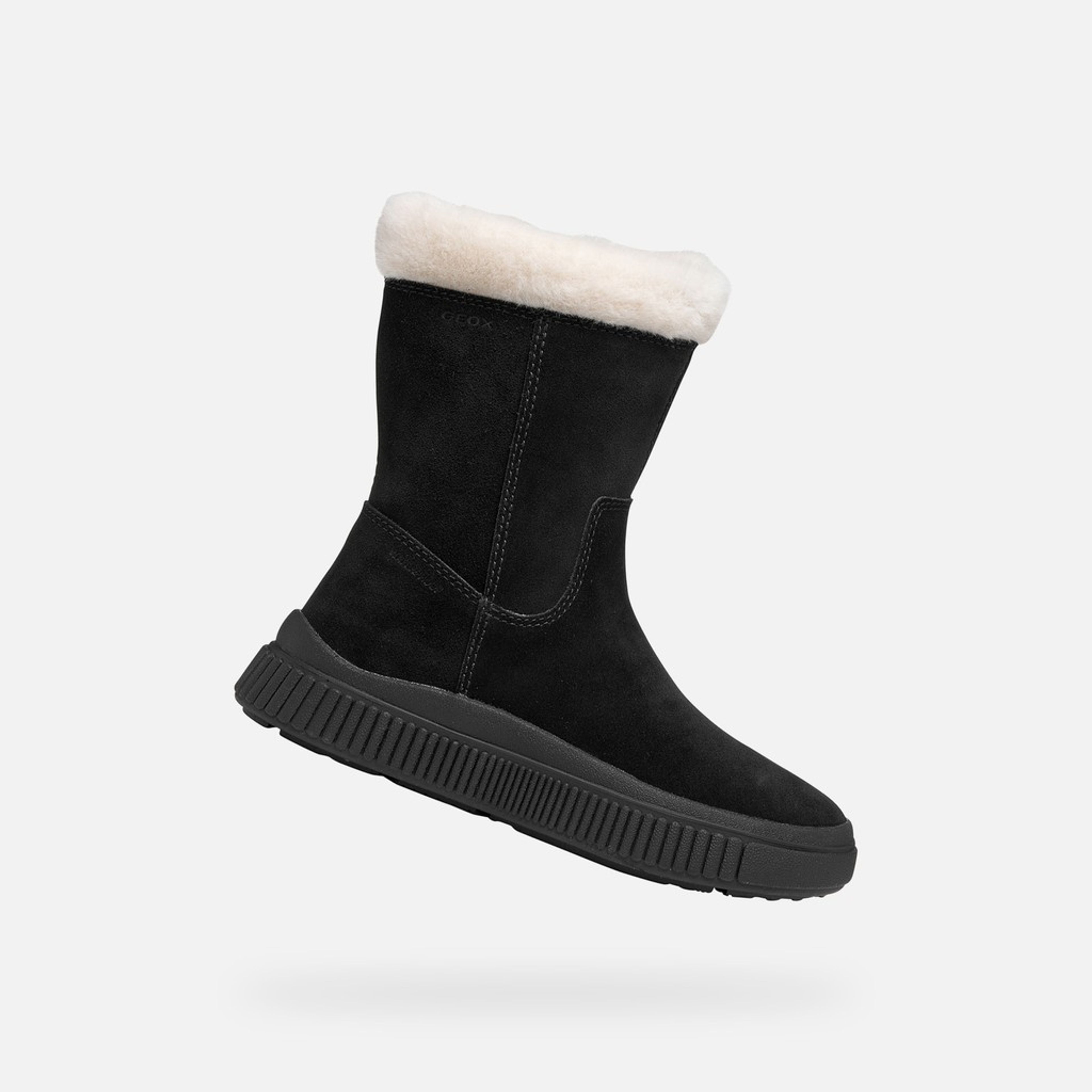 Czarne buty zimowe dla dziewczynek Geox Laquinny WPF - 001